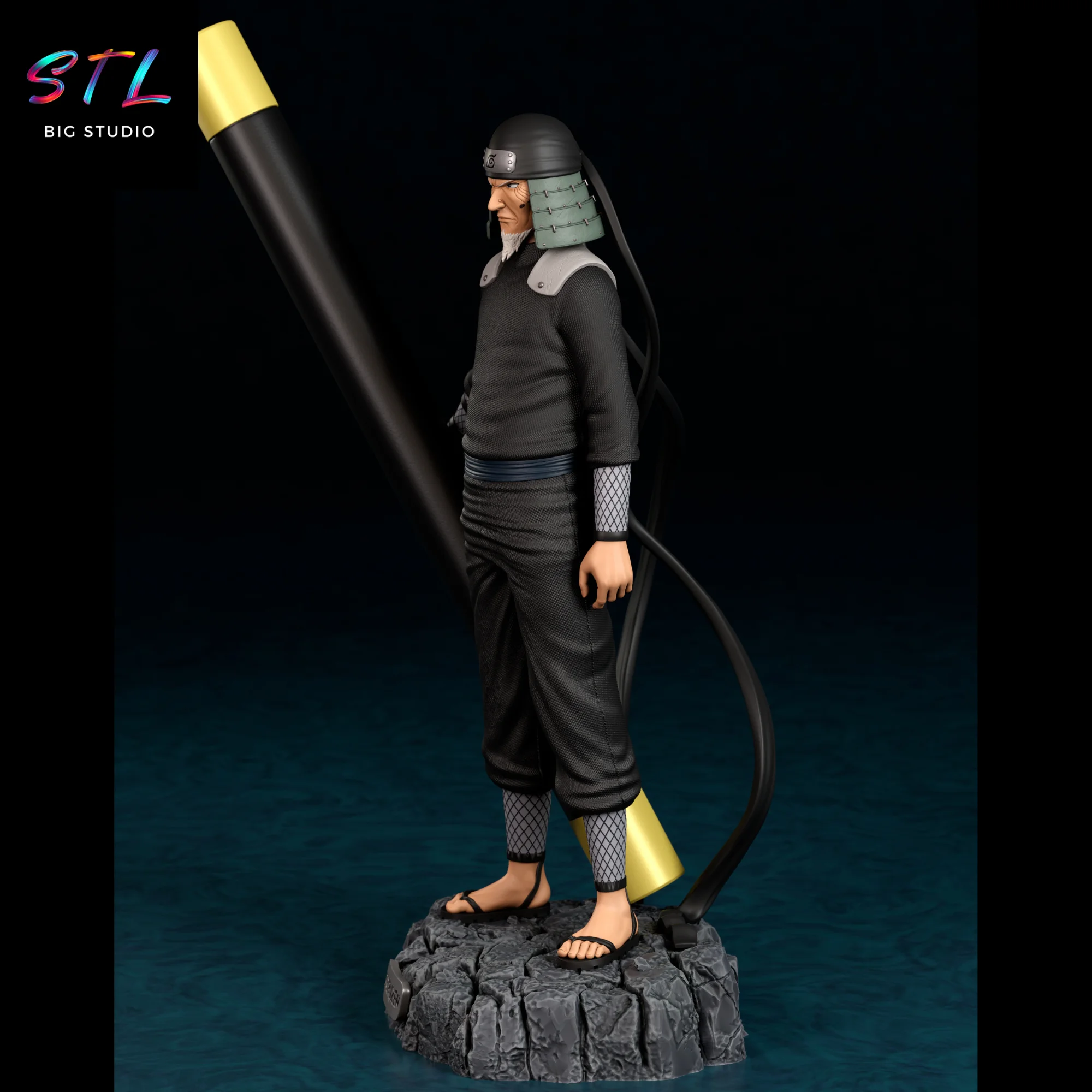 Hiruzen Sarutobi STL | Naruto | 3D Printing Figure Model — view 3