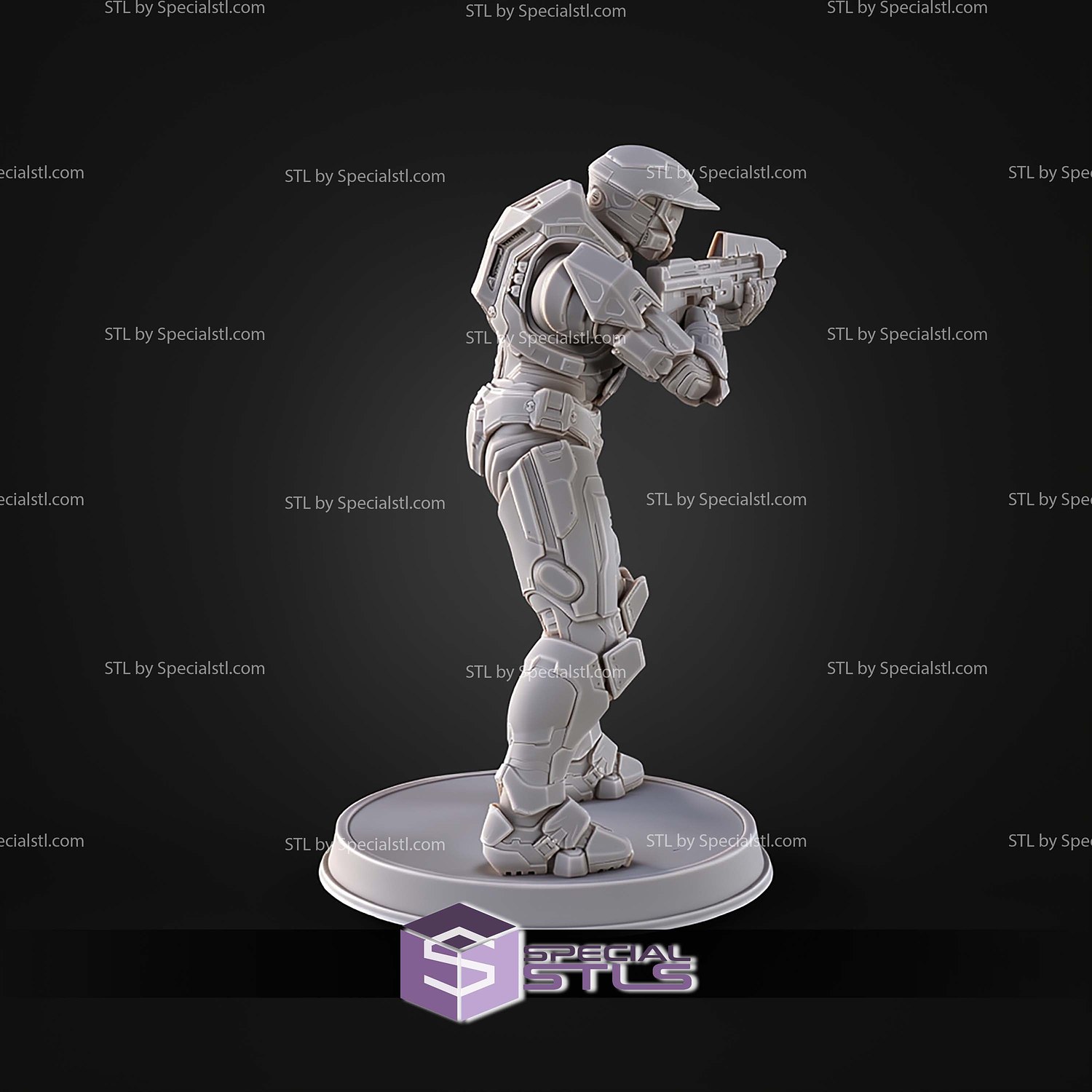 Campaign Evolved Master Chief Pose 3 STL Files 3D Model — view 5