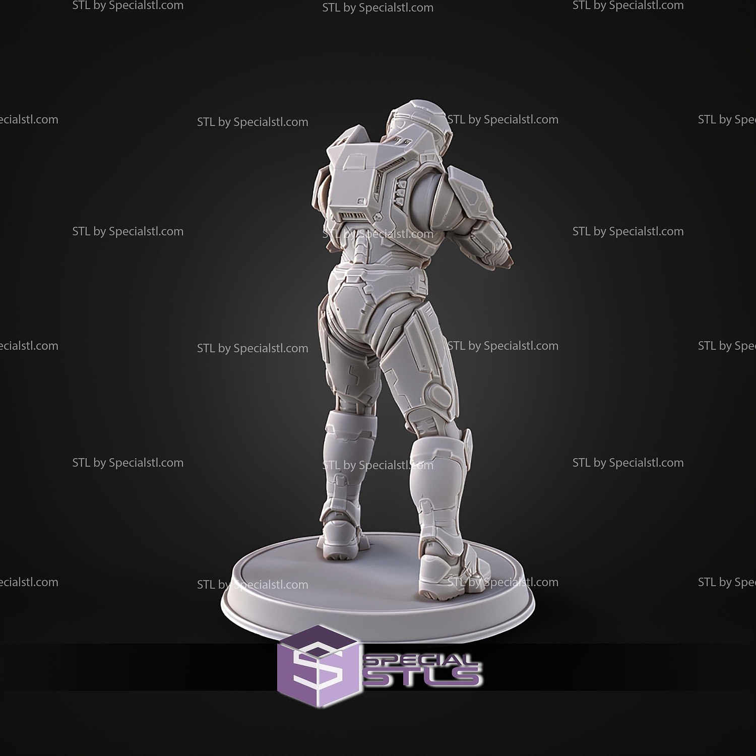 Campaign Evolved Master Chief Pose 3 STL Files 3D Model — view 6
