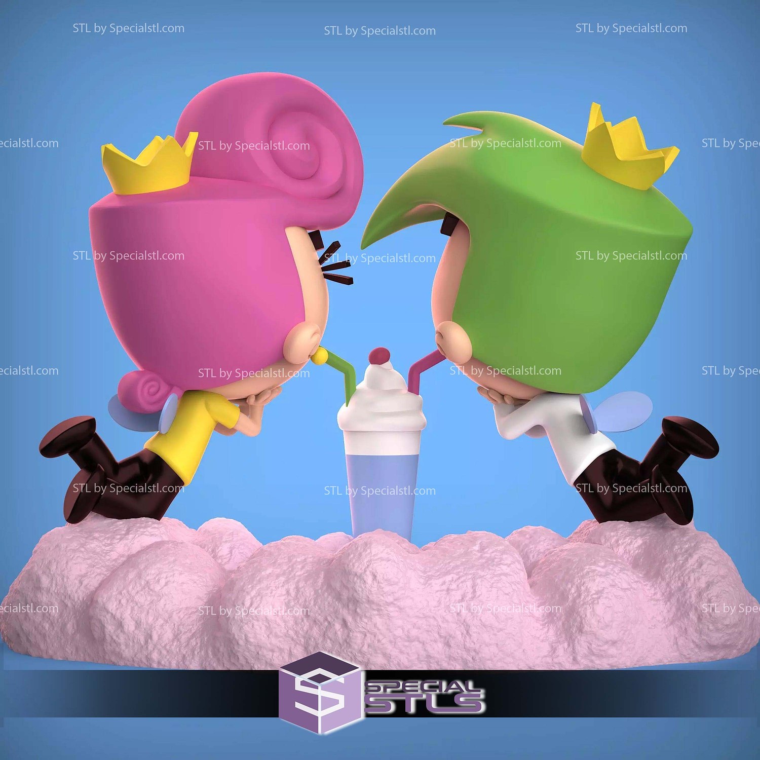 Cosmo and Wanda Cosma STL Files 3D Model — view 3
