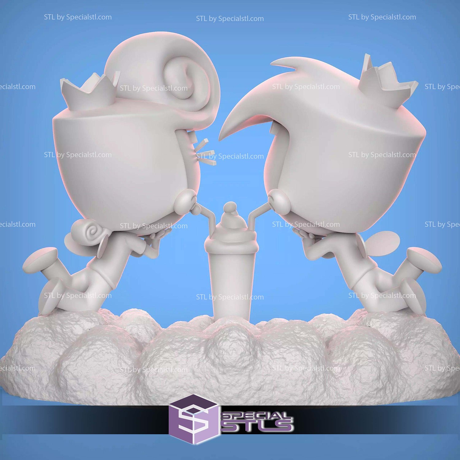 Cosmo and Wanda Cosma STL Files 3D Model — view 4