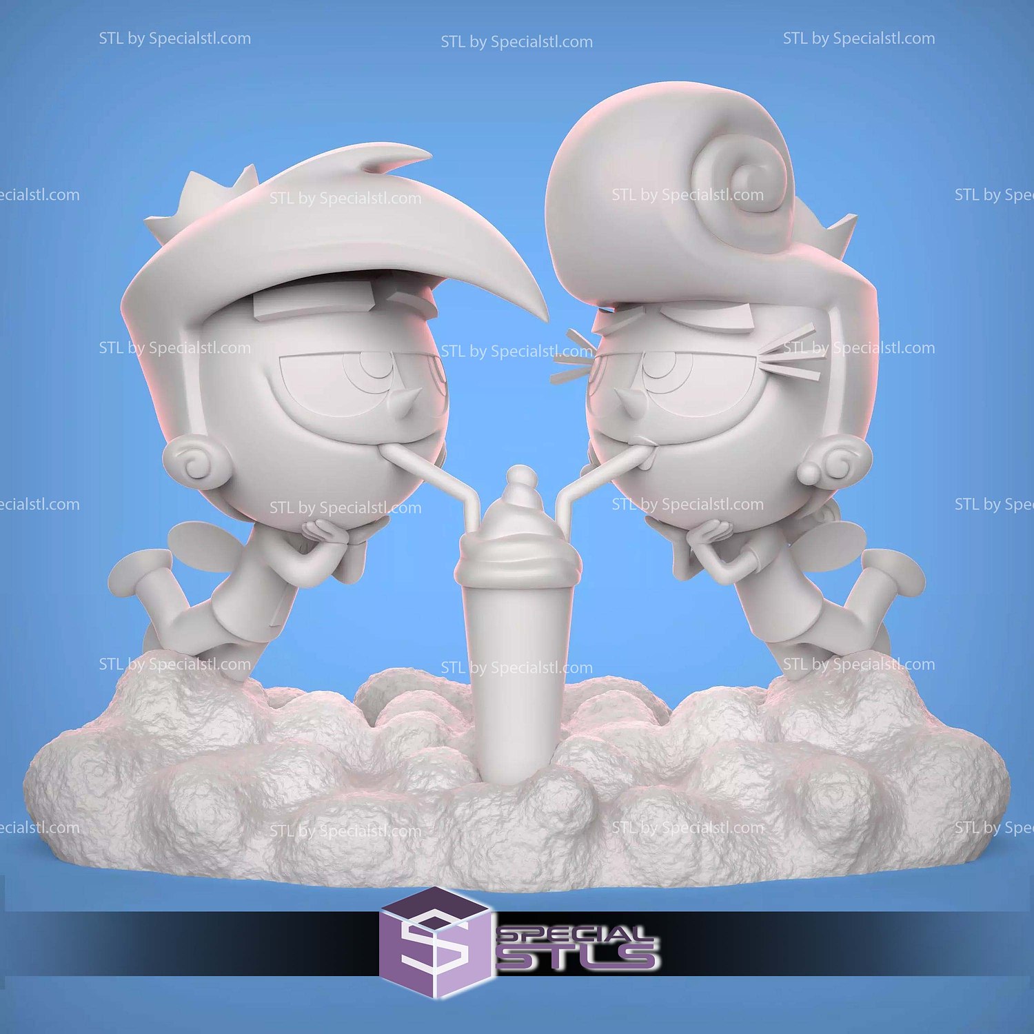 Cosmo and Wanda Cosma STL Files 3D Model — view 5