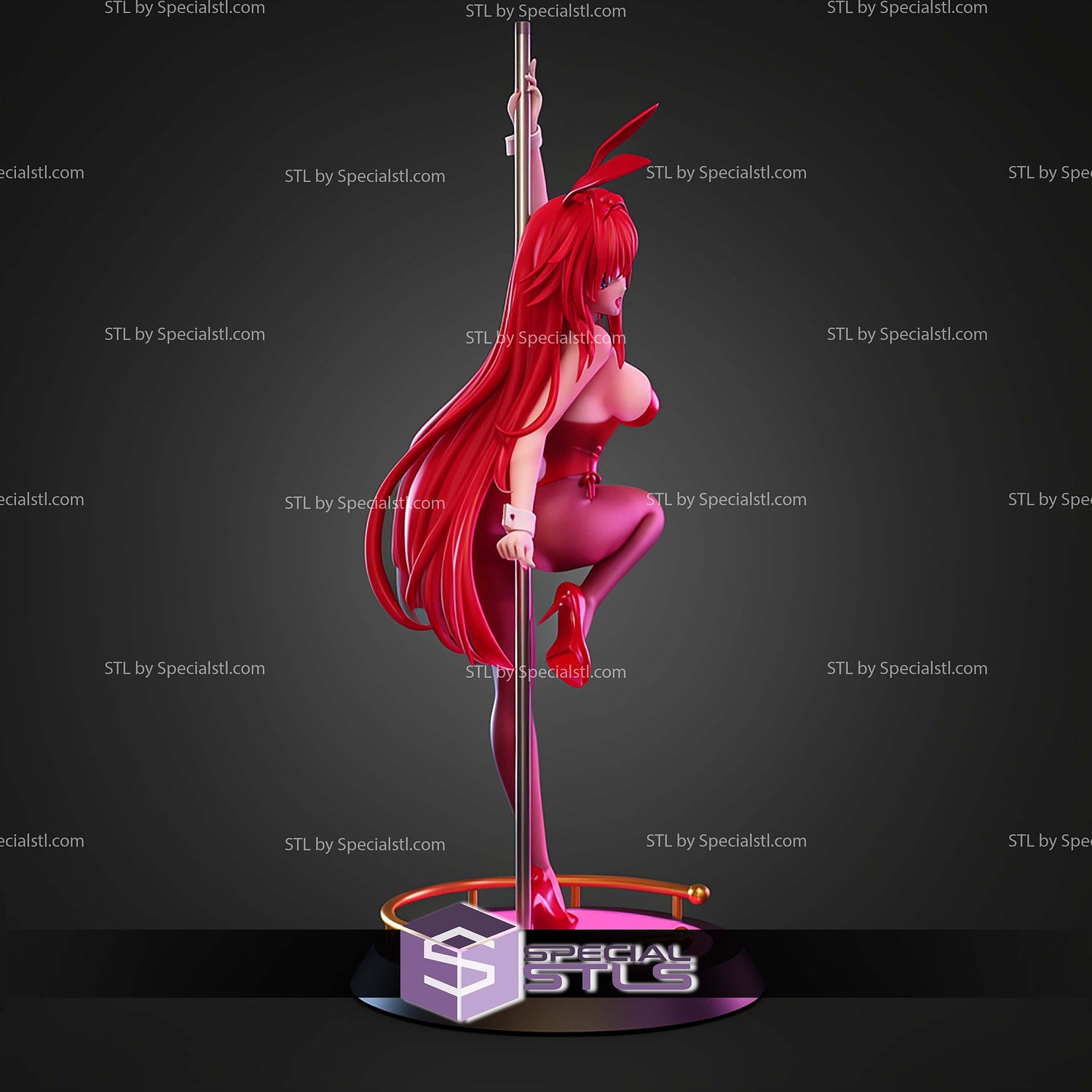 Rabbit Rias Gremory Highschool DxD STL Files 3D Model — view 6