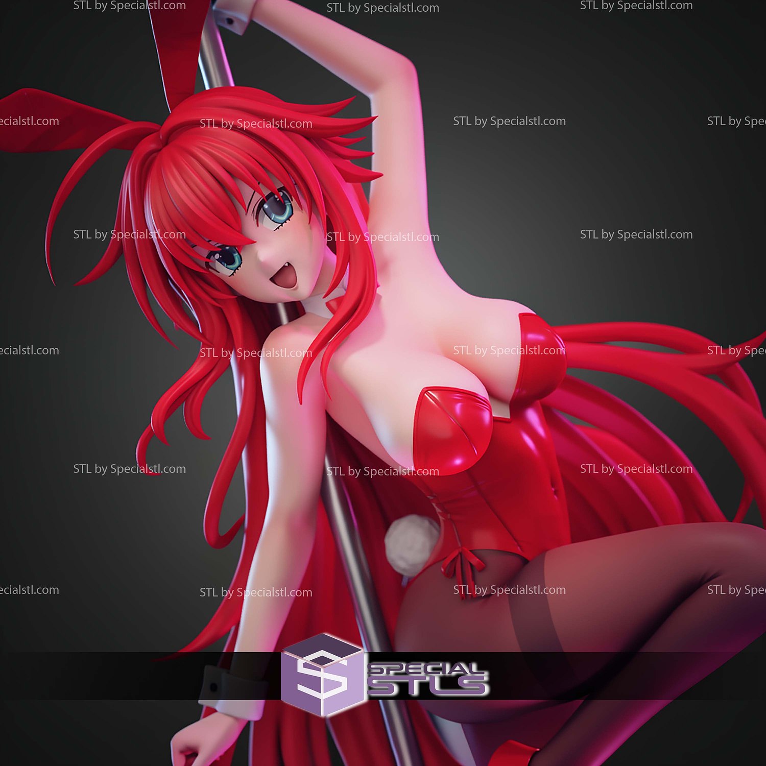 Rabbit Rias Gremory Highschool DxD STL Files 3D Model — view 7