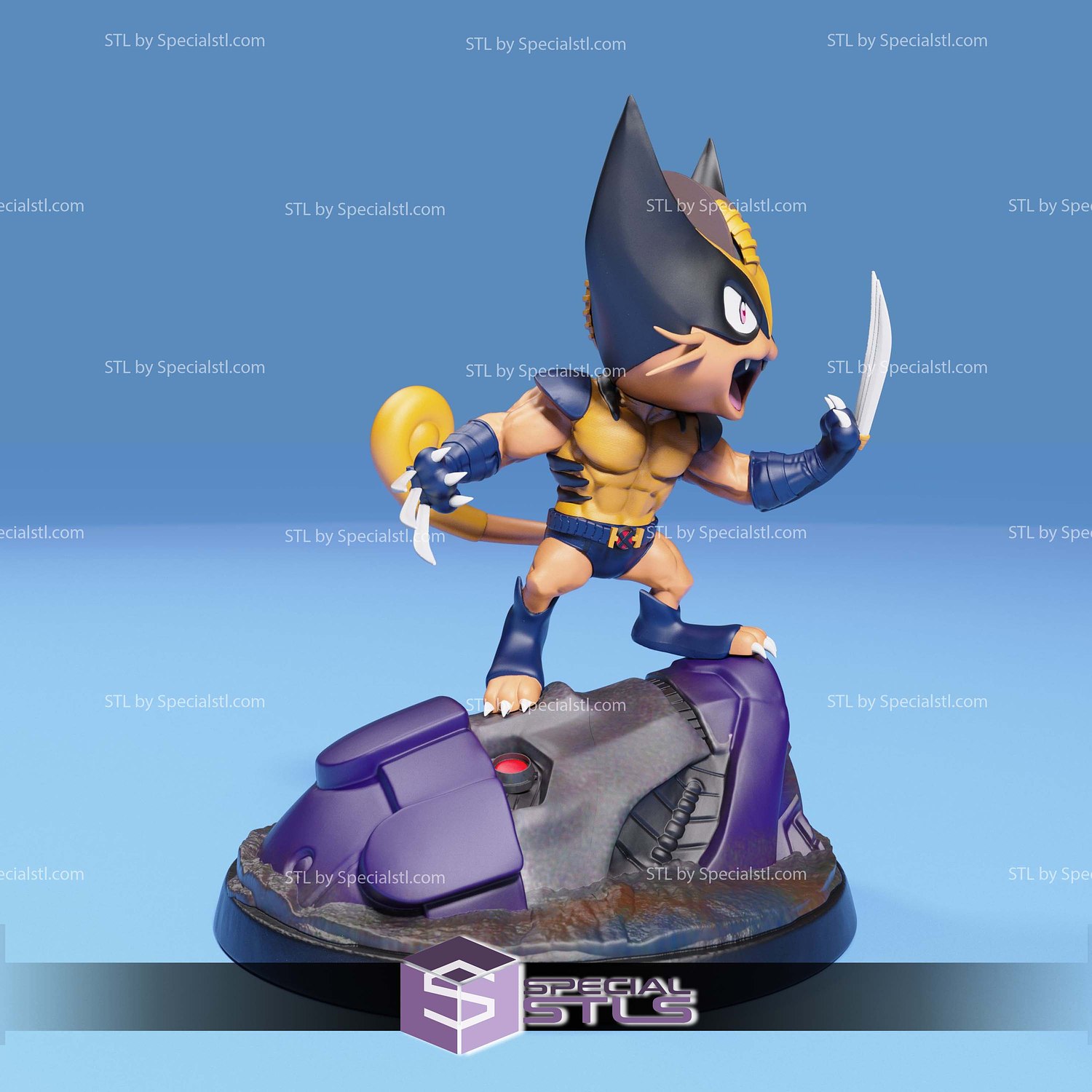 Meowth Wolverine 3D Printer Files STL Model — view 2