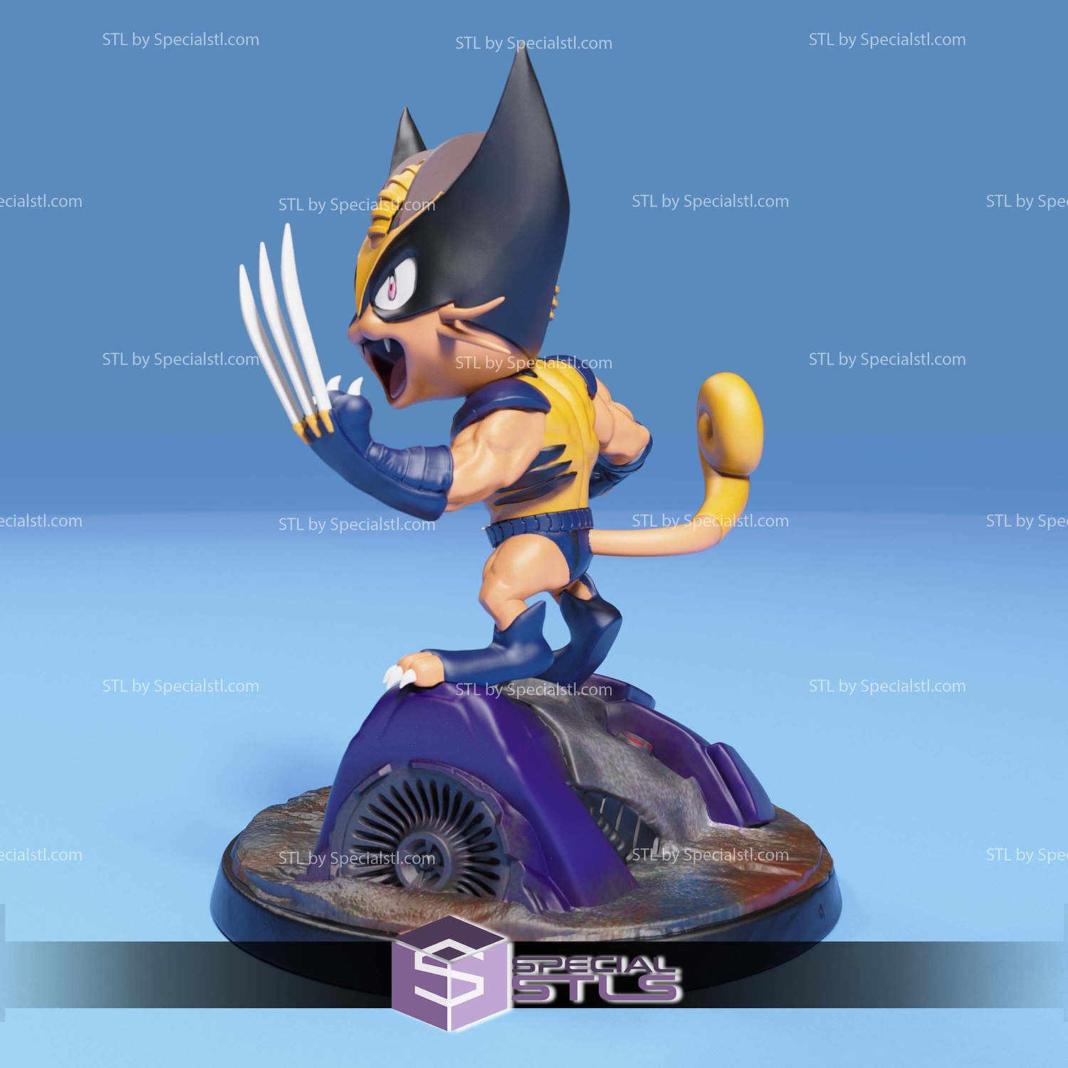 Meowth Wolverine 3D Printer Files STL Model — view 4