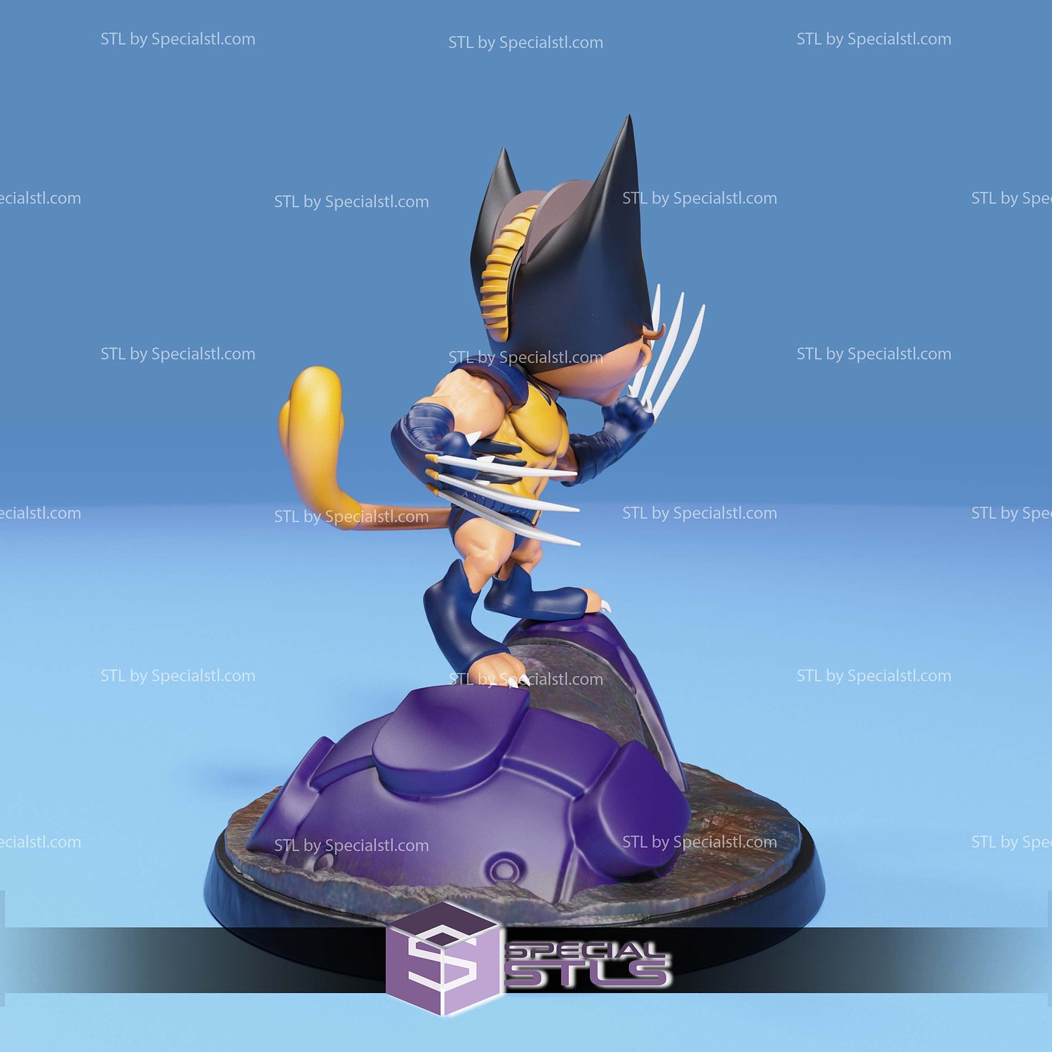 Meowth Wolverine 3D Printer Files STL Model — view 5
