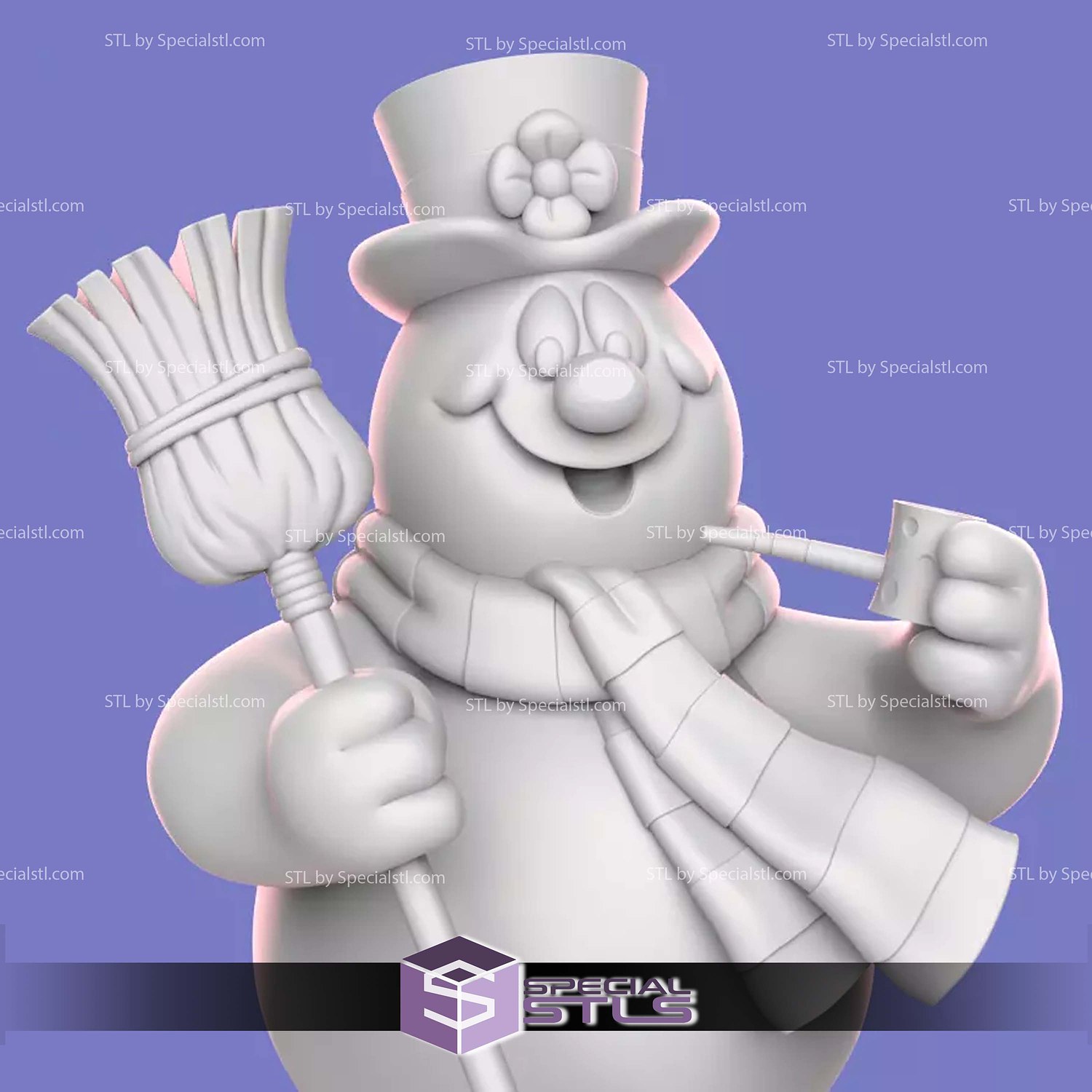 Frosty the Snowman STL Files 3D Model — view 2