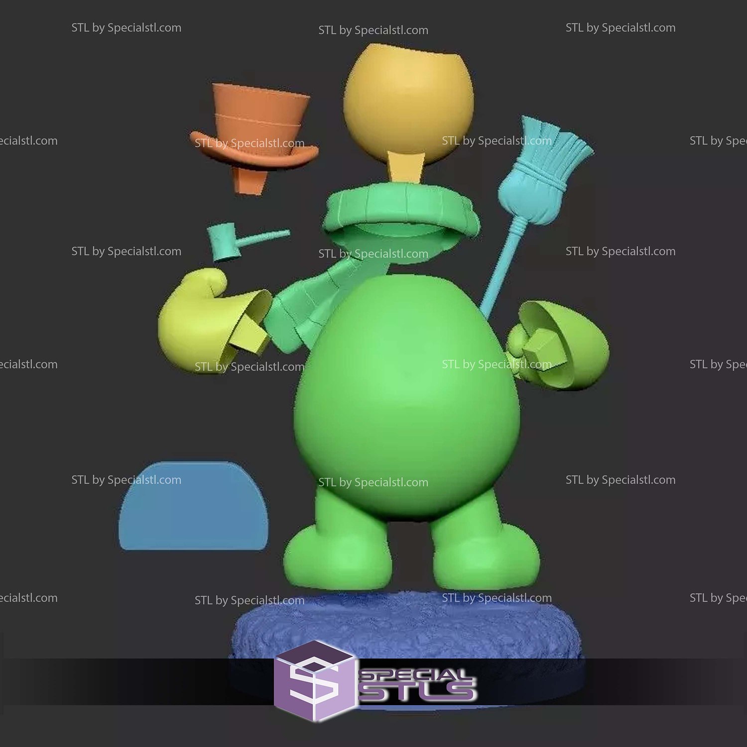 Frosty the Snowman STL Files 3D Model — view 8
