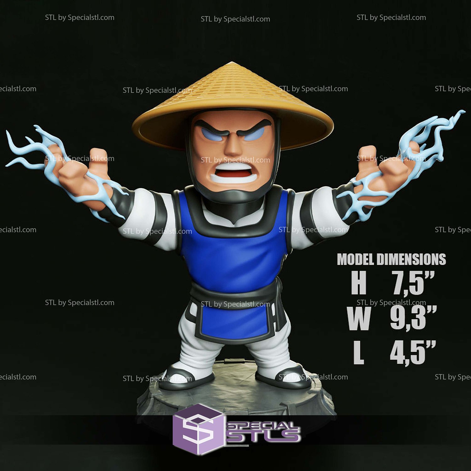 Chibi STL Collection - Lord Raiden 3D Model — view 4
