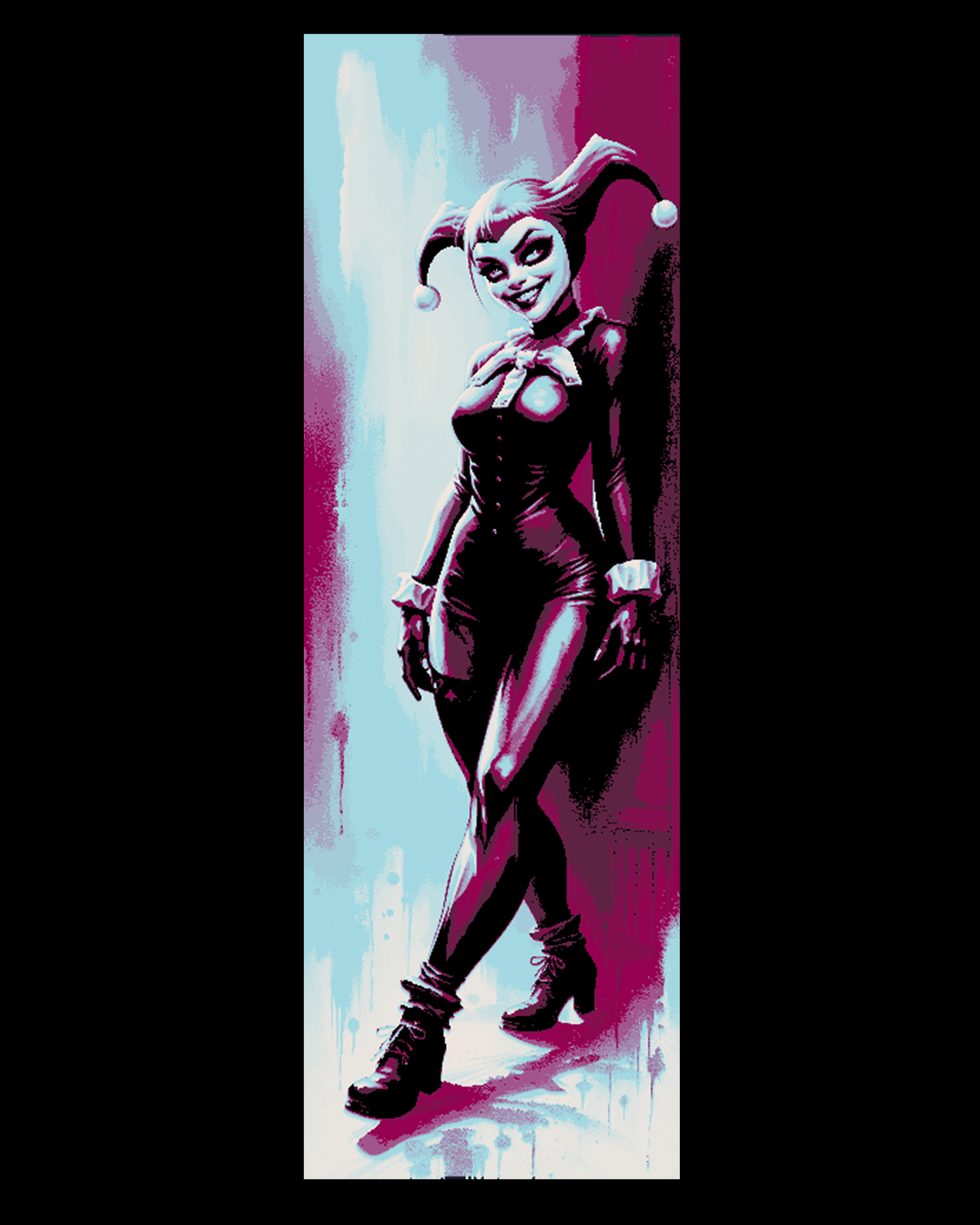 The beautiful and completely unstable Harley Quinn - Fan Art set of Bookmarks 3D STL Model