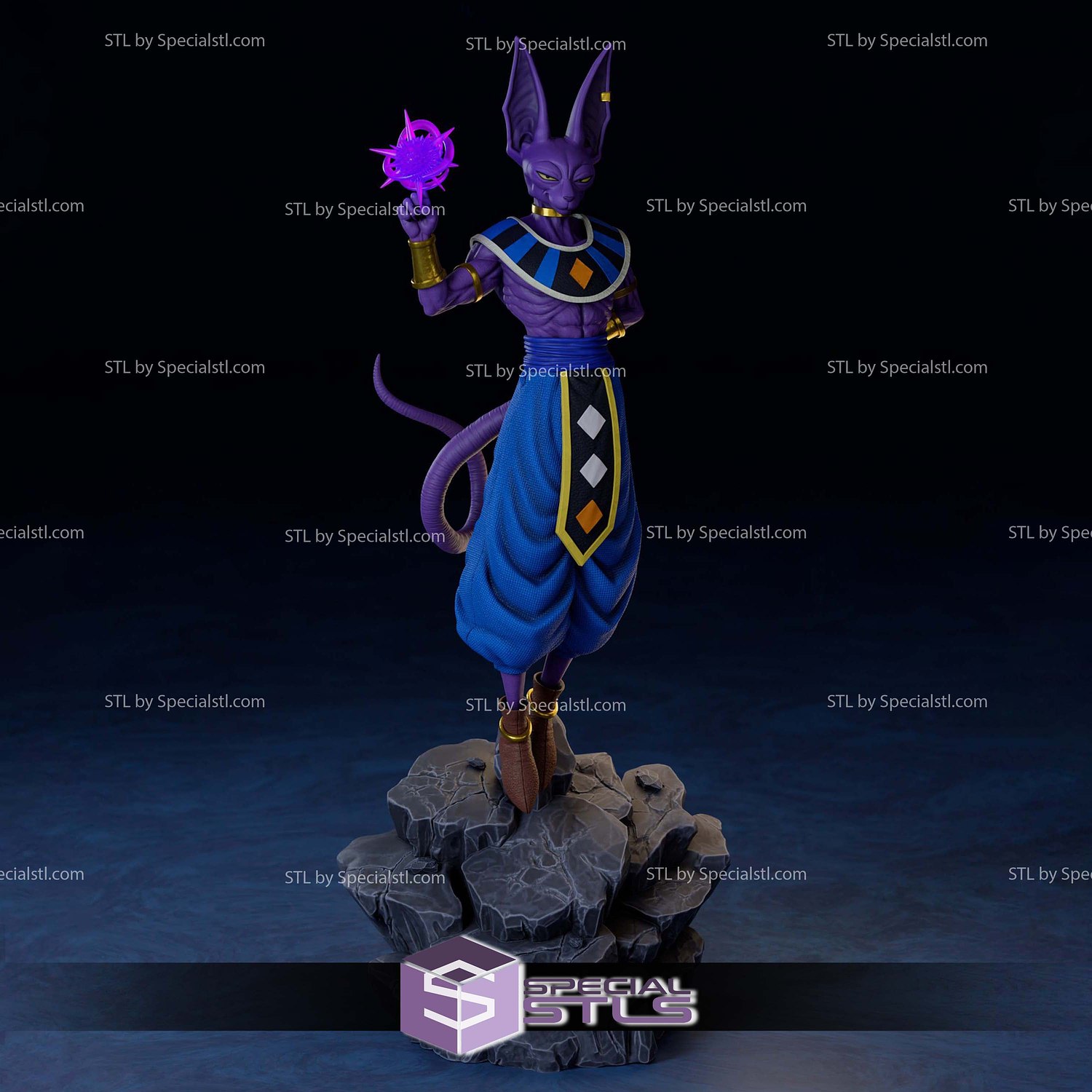 Beerus God of Destruction 3D Printer Files STL Model — view 3