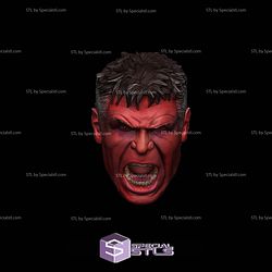 Custom Head STL Collection - Red Hulk Captain 4 3D Model