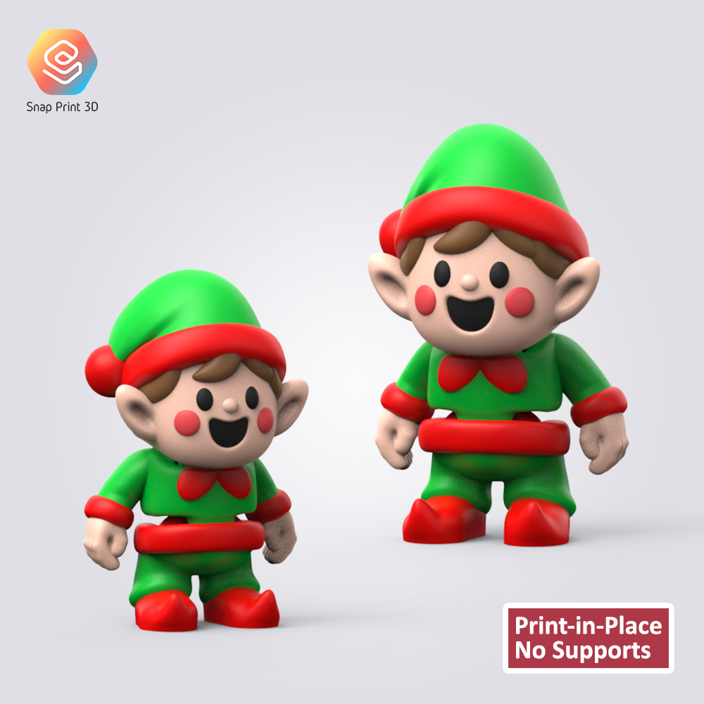 Flexi Elf V01 3D STL Model — view 1