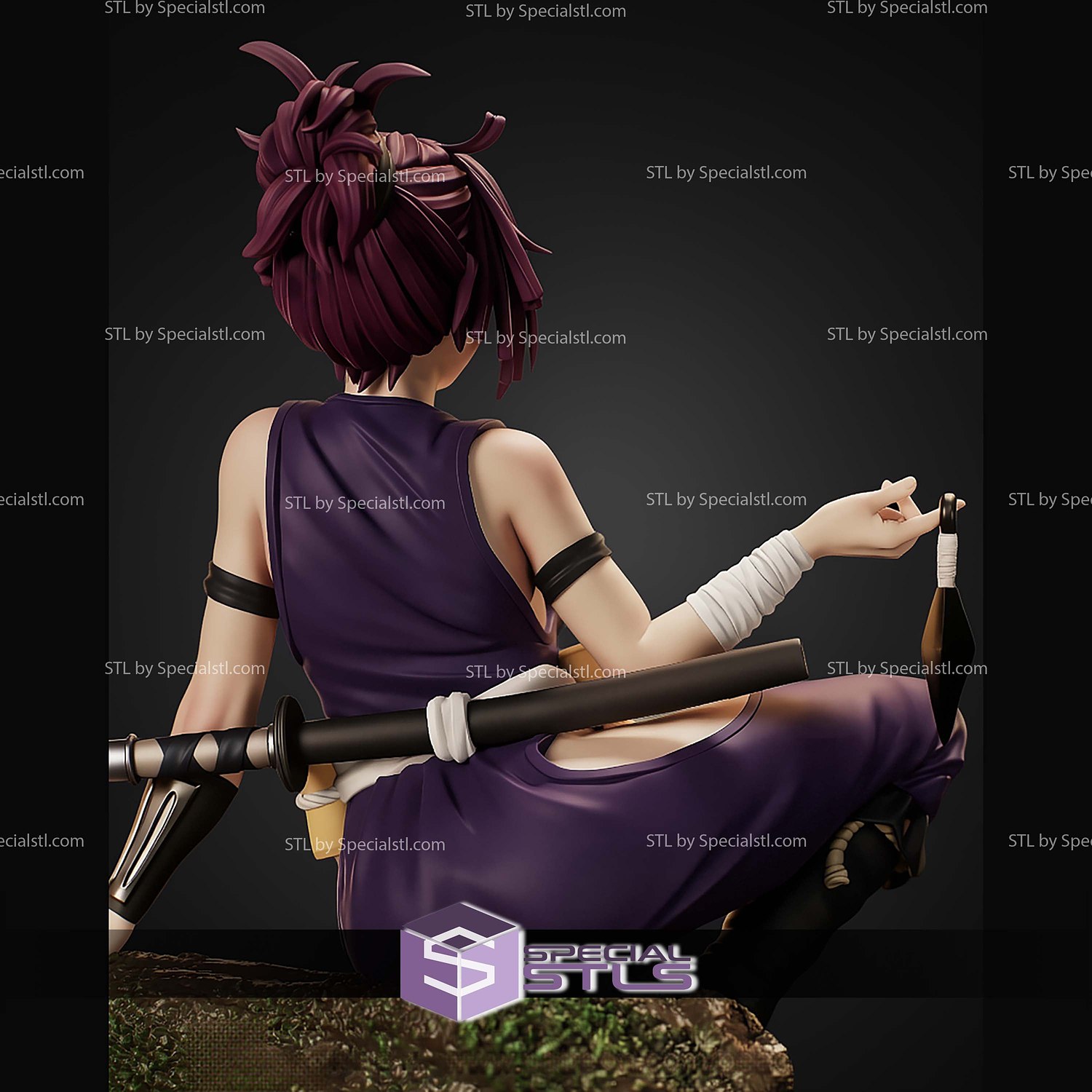 Yuzuriha Jigokuraku on Tree STL Files 3D Model — view 2