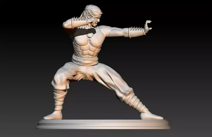 Liu Kang fight pose 3D STL Model
