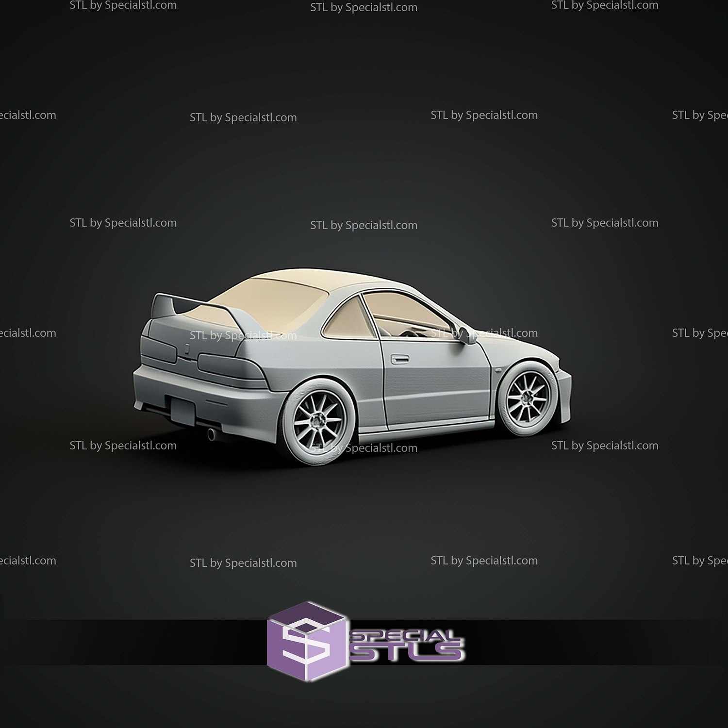Model Kit Car Skyline Integra DC2 STL Files 3D Model — view 4