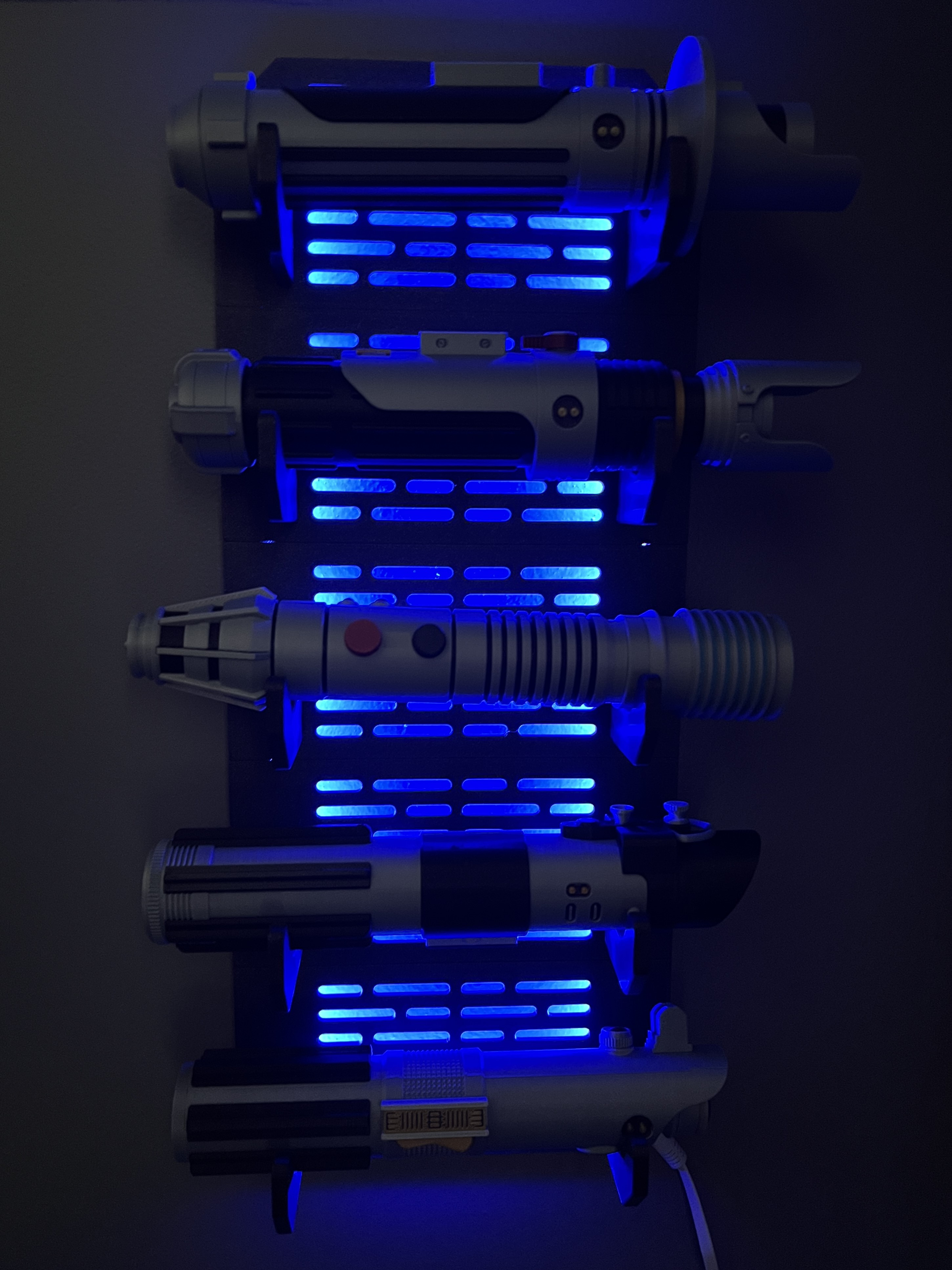 Modular Lightsaber Wall Display 3D STL Model
