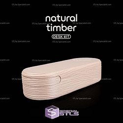 Super Basic STL Natural Timber Desk Kit 3D Model