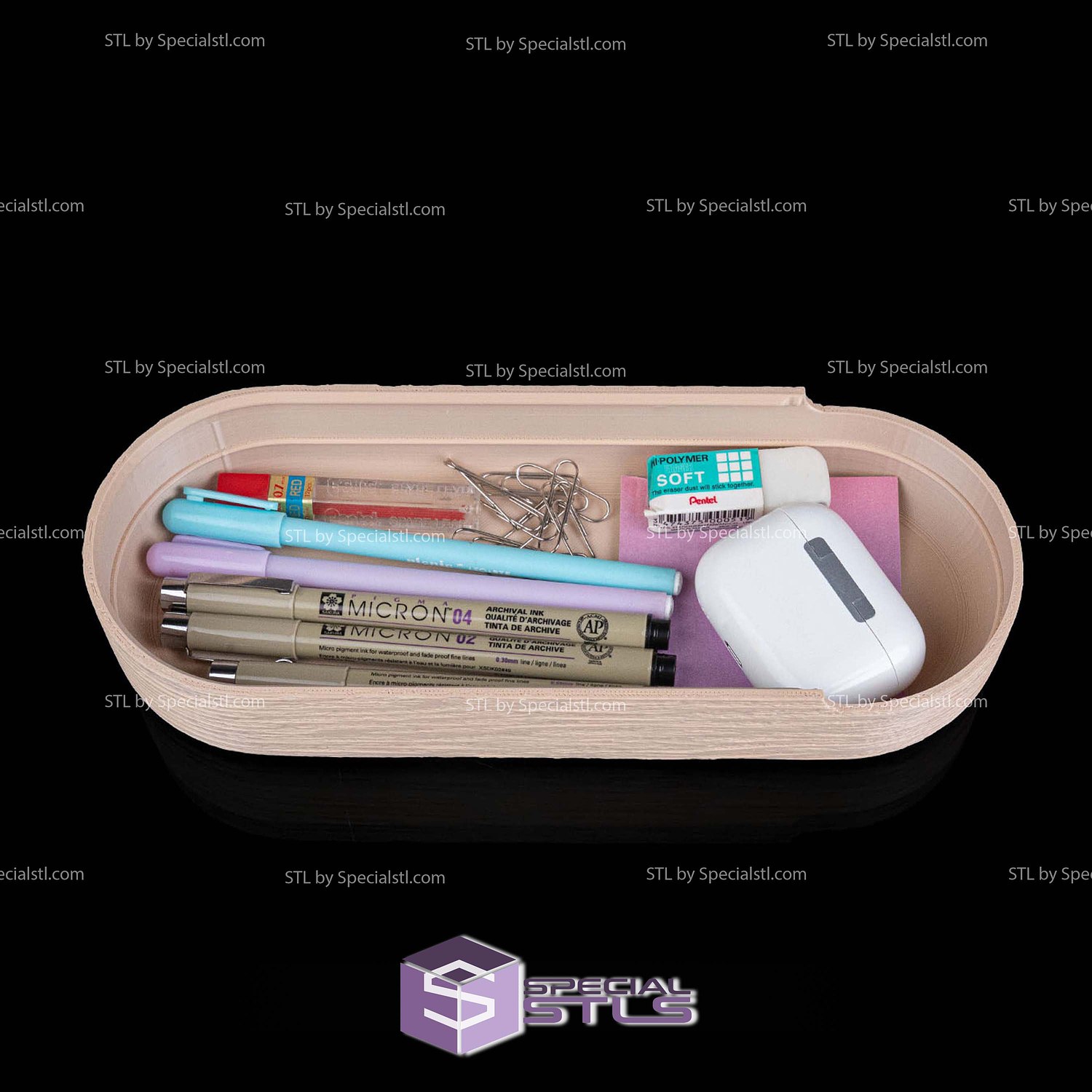 Super Basic STL Natural Timber Desk Kit 3D Model — view 2