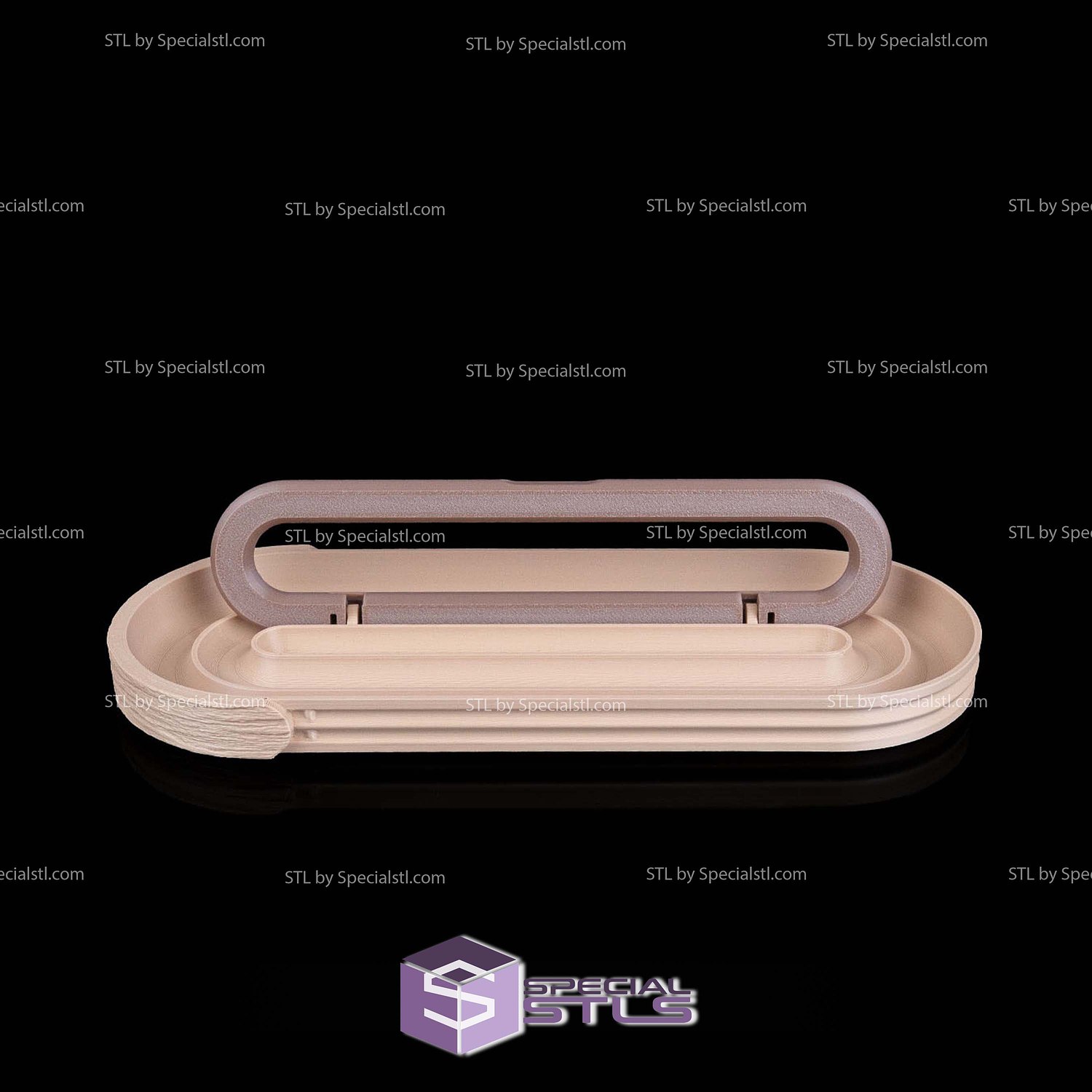 Super Basic STL Natural Timber Desk Kit 3D Model — view 4