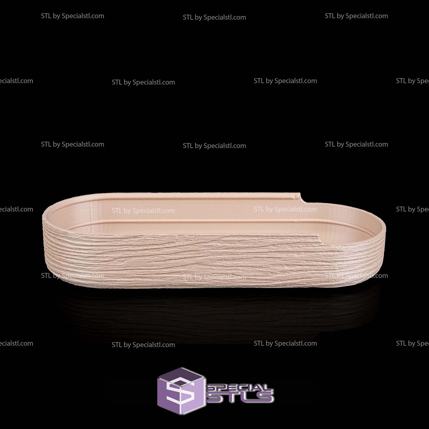 Super Basic STL Natural Timber Desk Kit 3D Model — view 7
