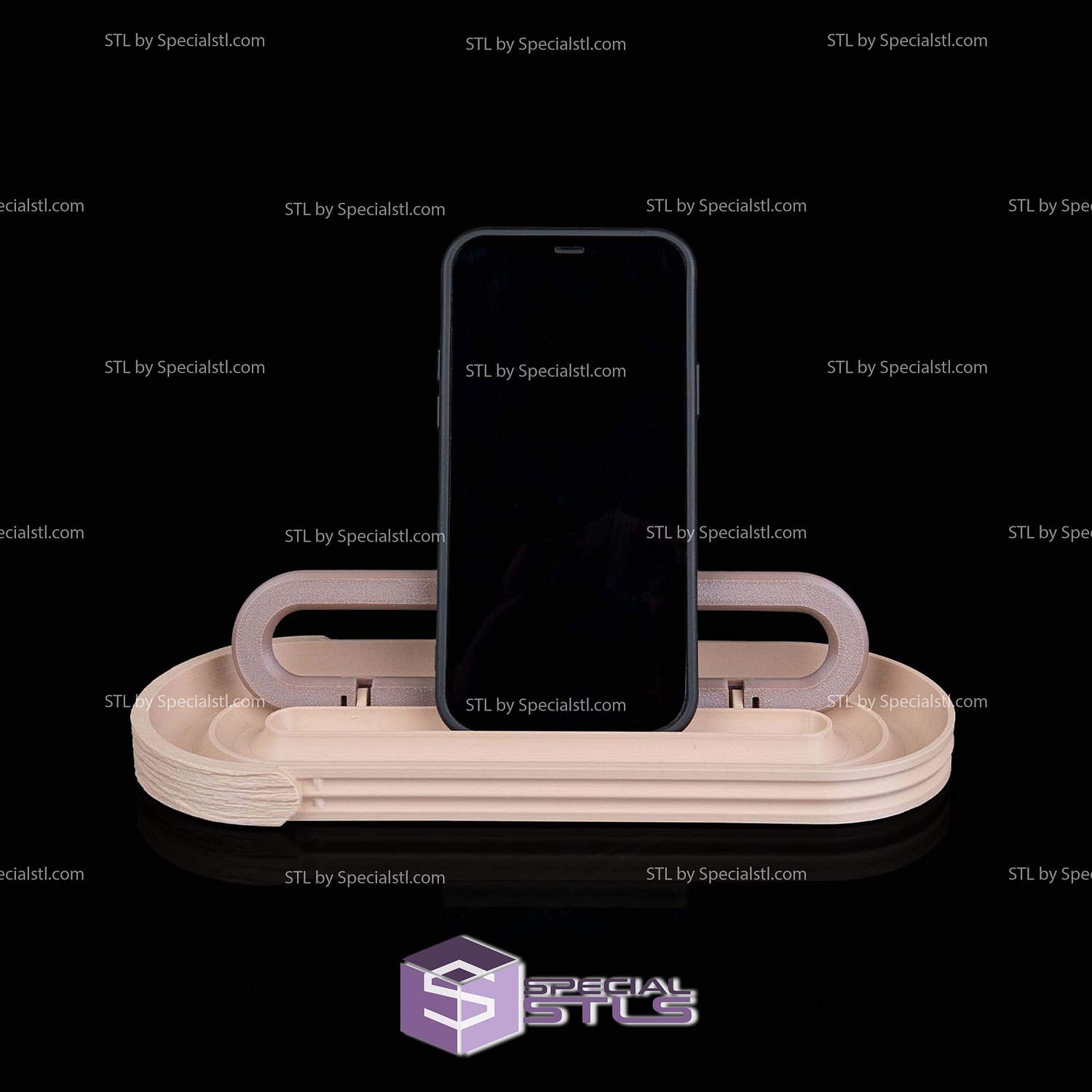 Super Basic STL Natural Timber Desk Kit 3D Model — view 8