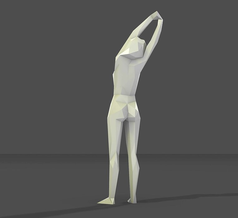 women hands stretch 3D STL Model — view 2