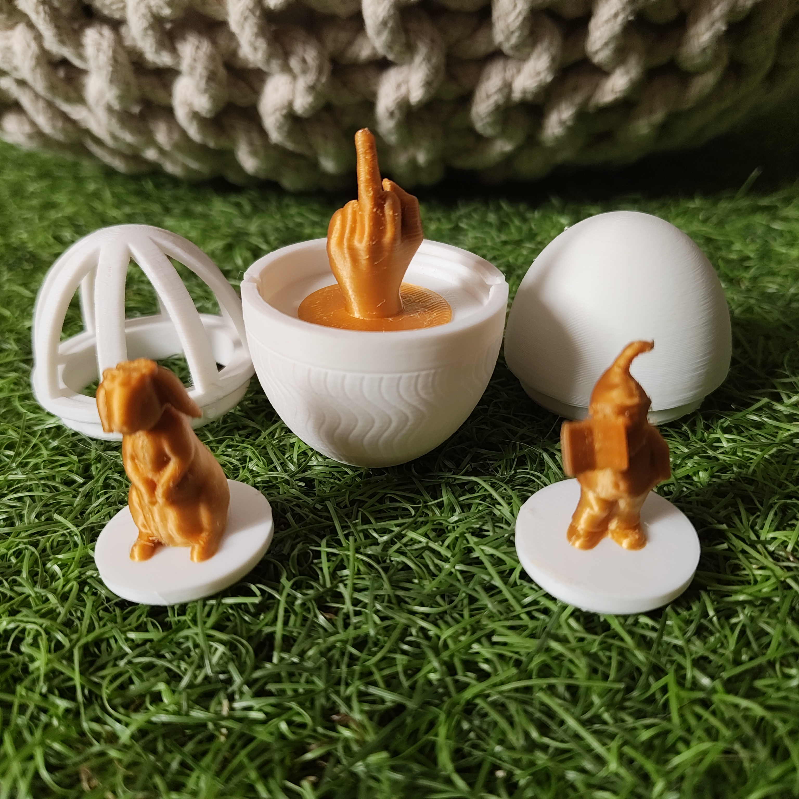 Modular Surprise Egg with Locking System 3D STL Model