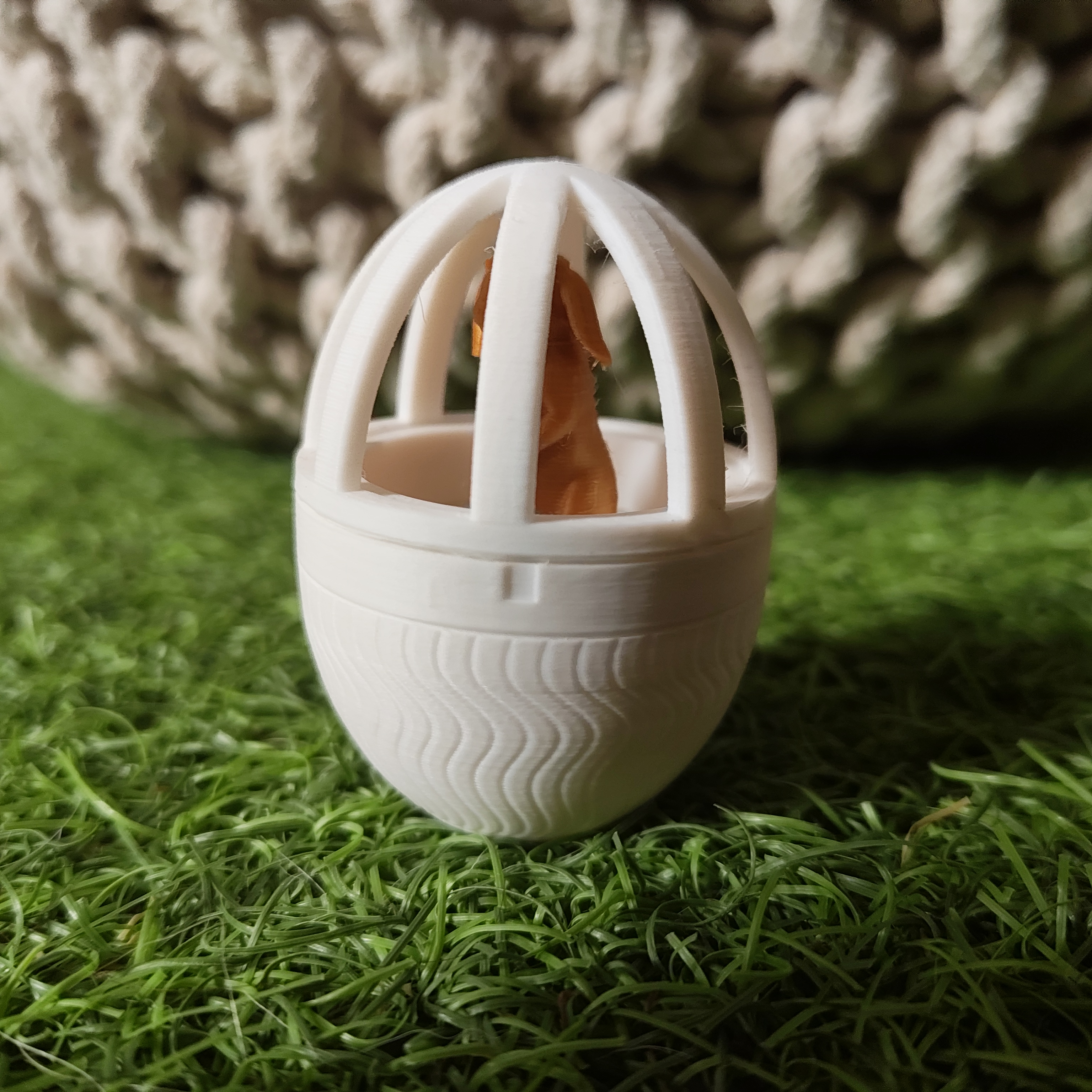 Modular Surprise Egg with Locking System 3D STL Model — view 3