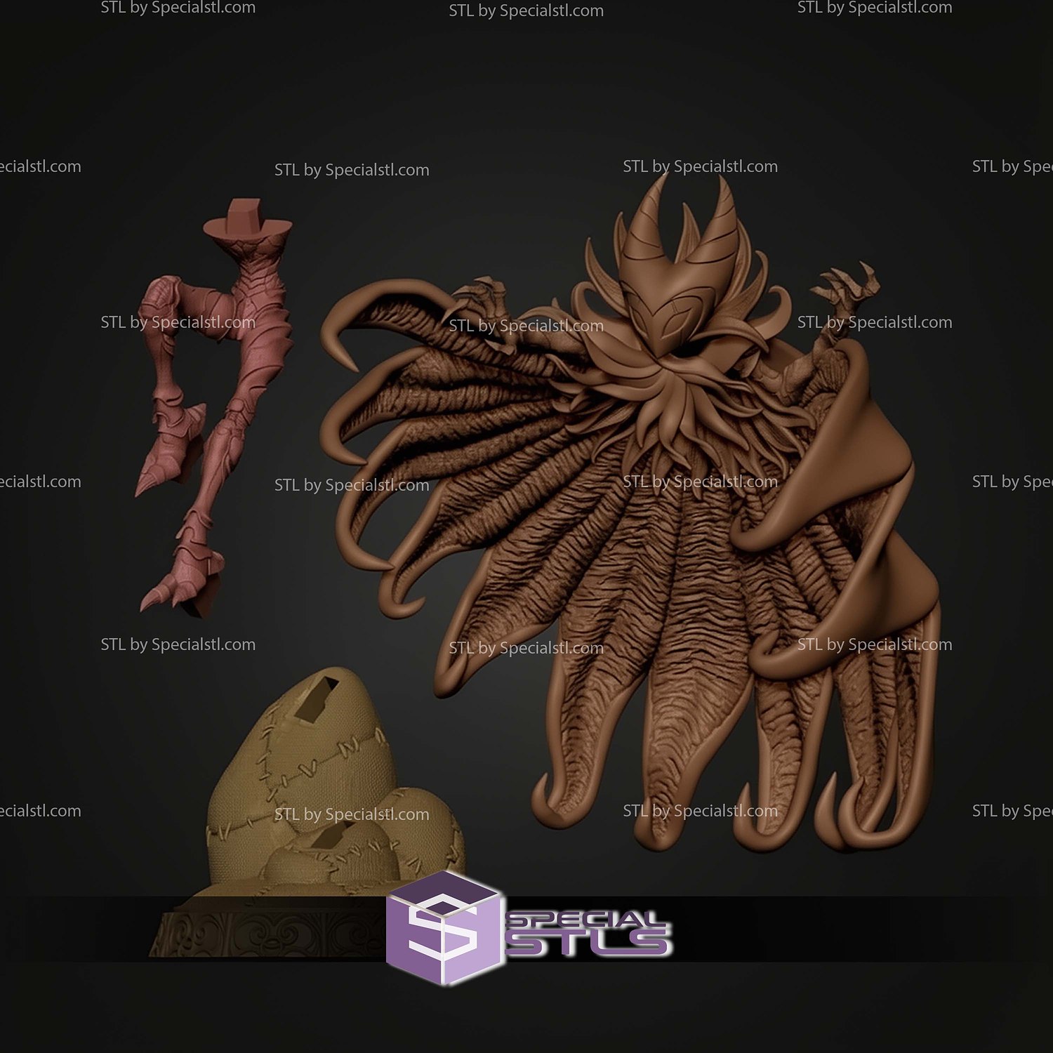 Nightmare King Grimm Hollow Knight Version 69mm STL Files 3D Model — view 3