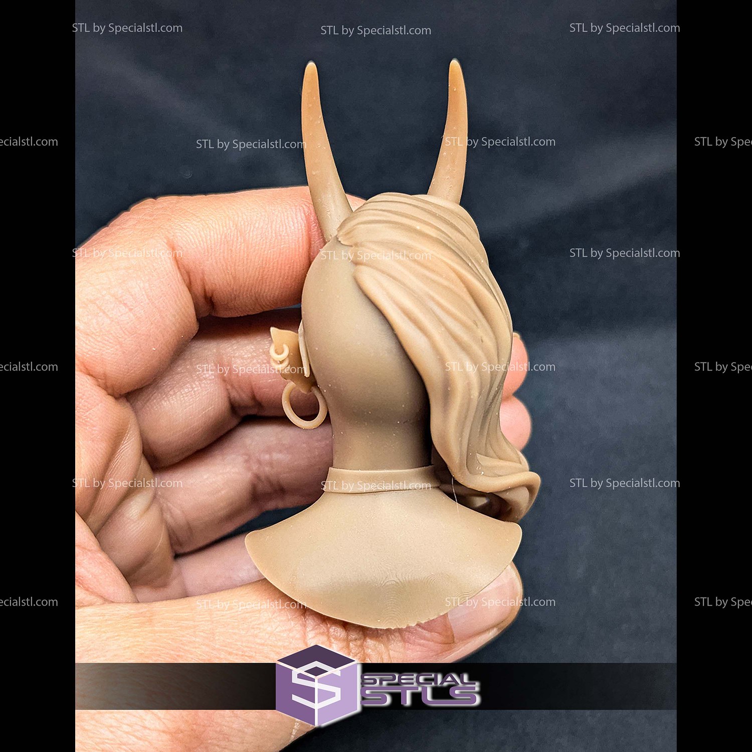 Roxy the Slick Demoness Bust STL Files 3D Model — view 3