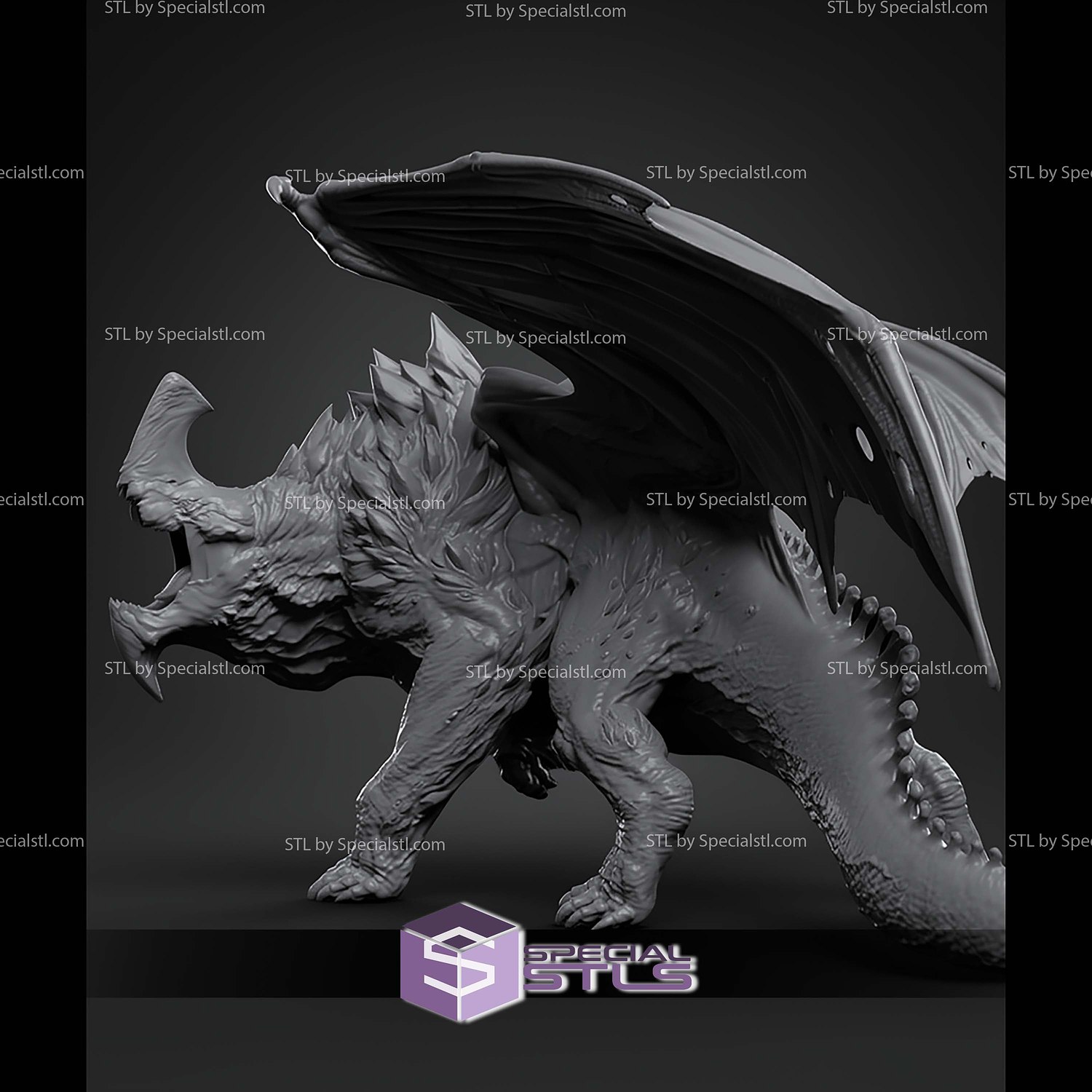 Tarkan the Behemoth L300mm STL Files 3D Model — view 4