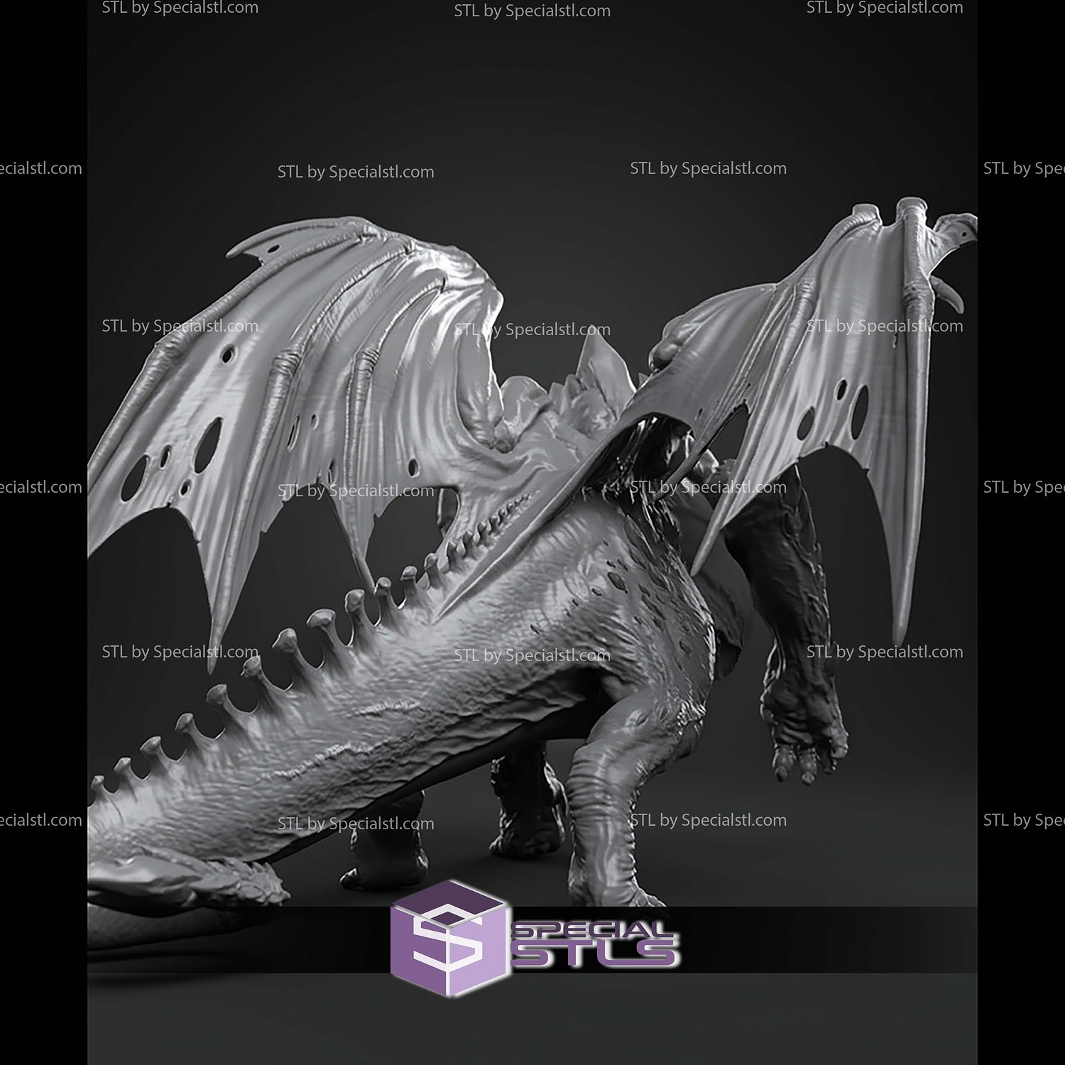 Tarkan the Behemoth L300mm STL Files 3D Model — view 5