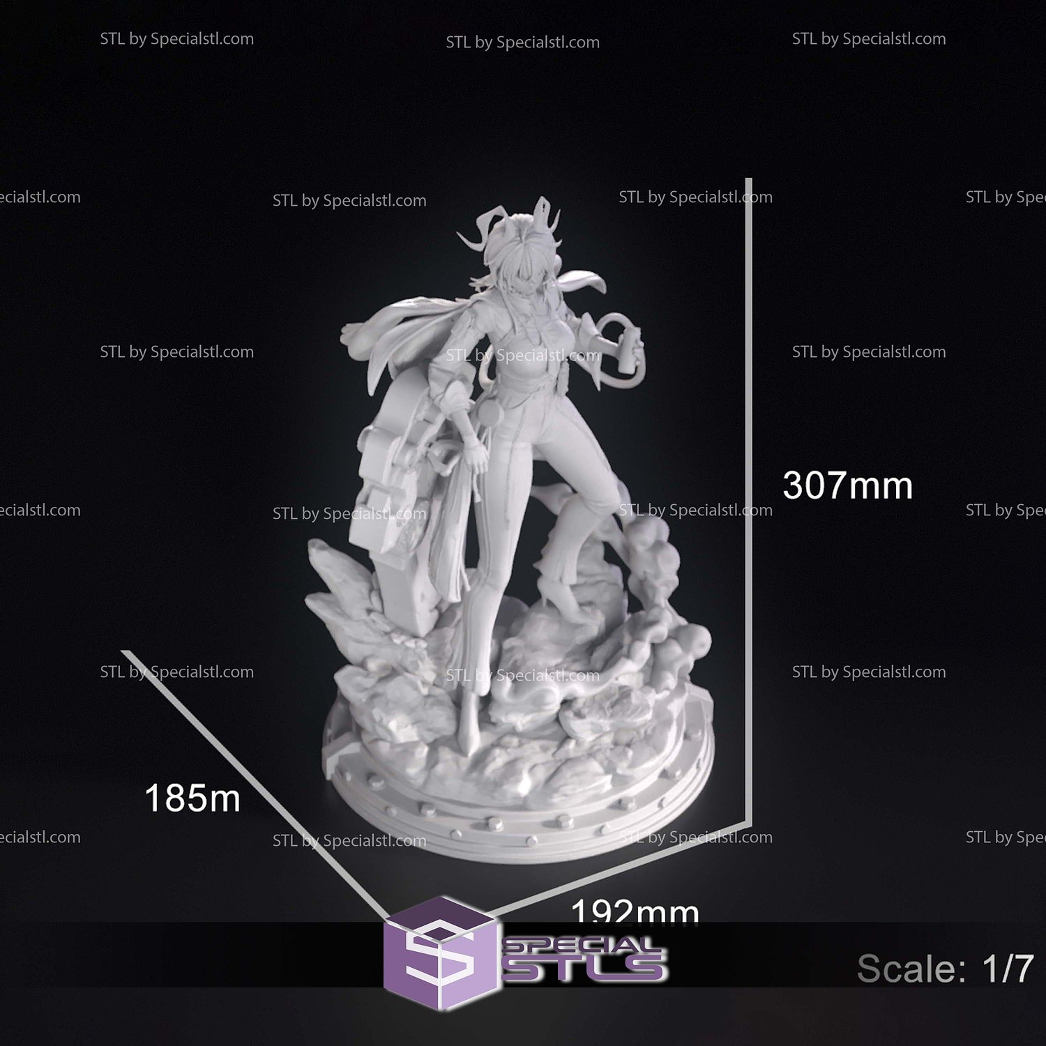 Zani 1st Form Wuthering Waves STL File 3D Model — view 3