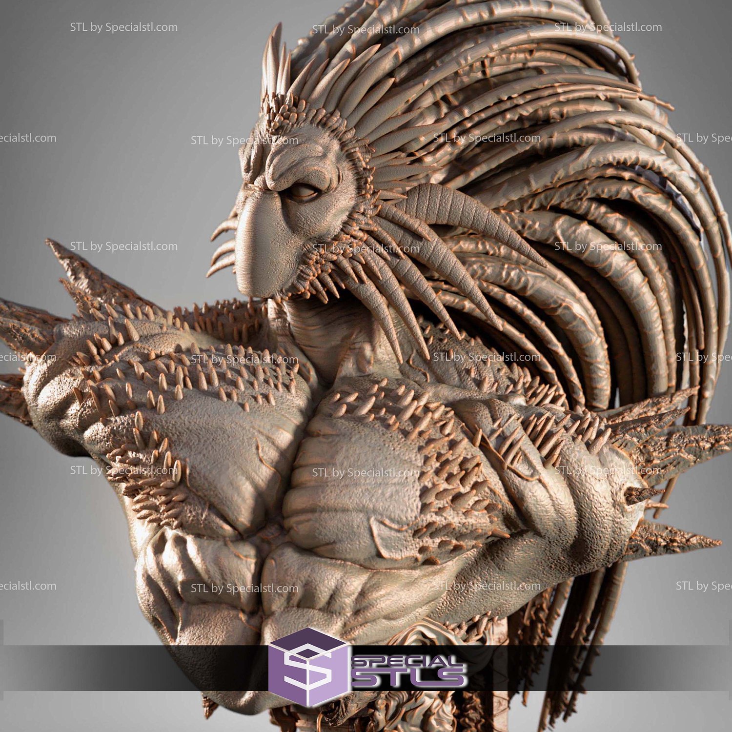 Blackheart Portrait Bust Sculptures 3D Printing STL Model — view 2