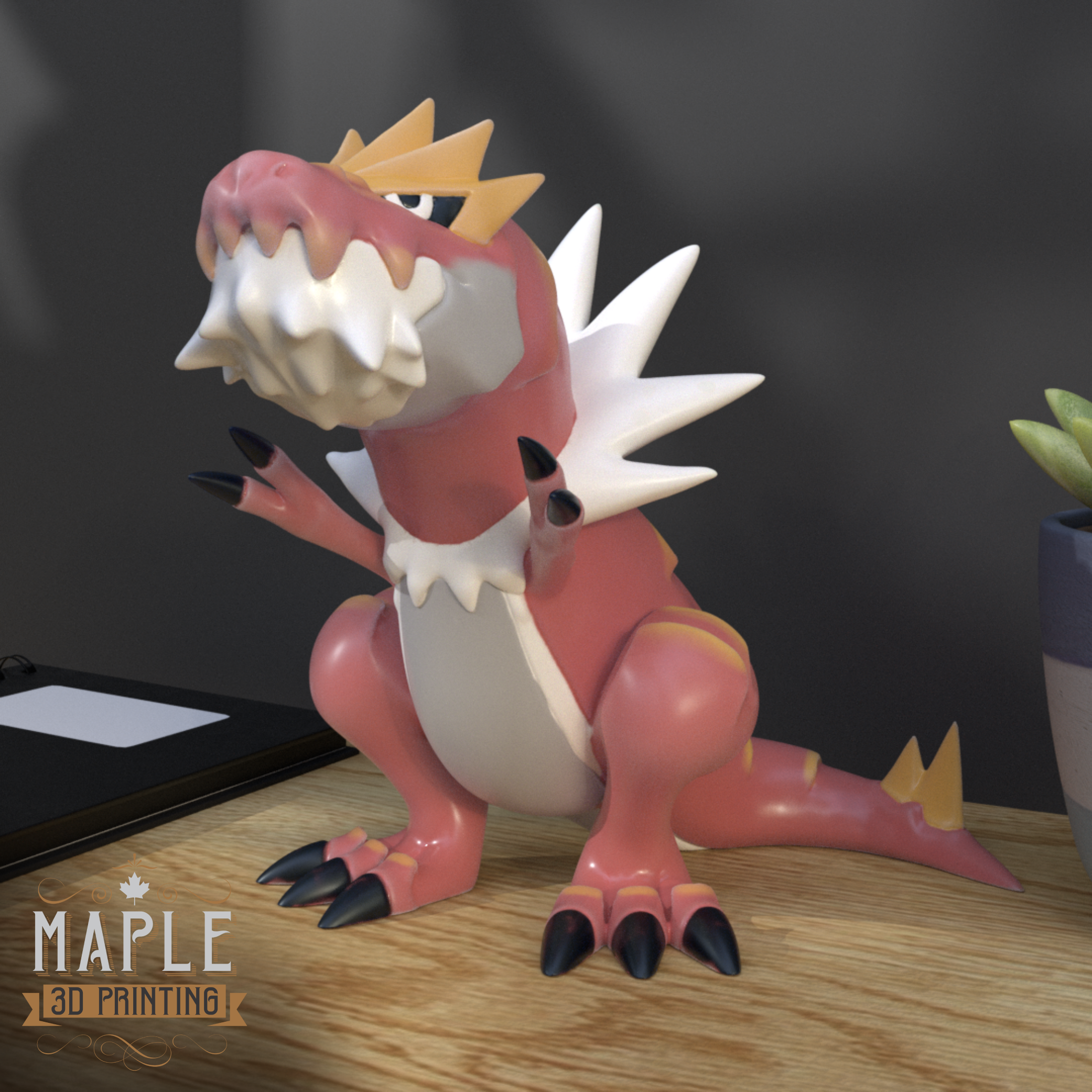 697. Tyrantrum - Basic & Ornamental - Pokemon 3D STL Model — view 2