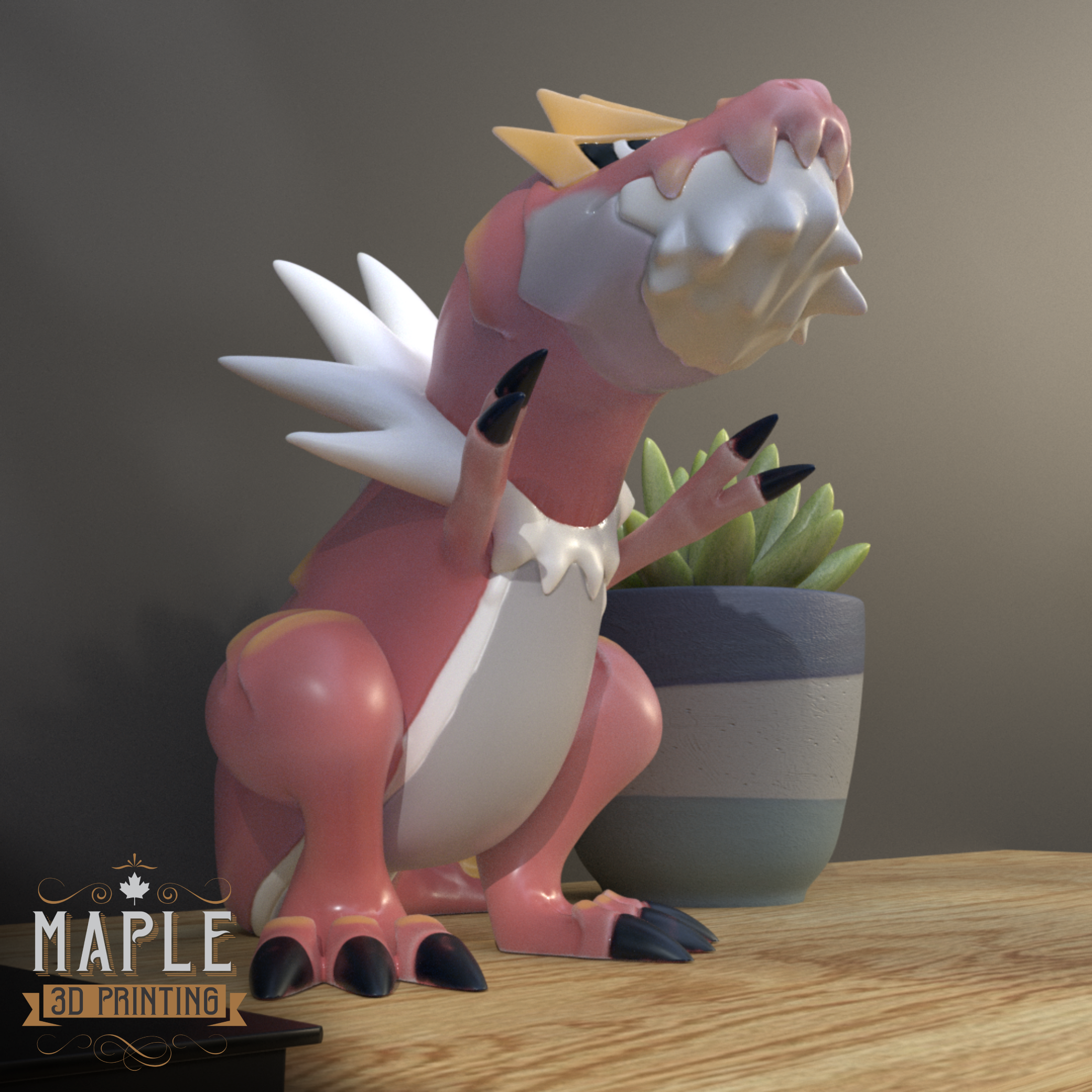 697. Tyrantrum - Basic & Ornamental - Pokemon 3D STL Model — view 3