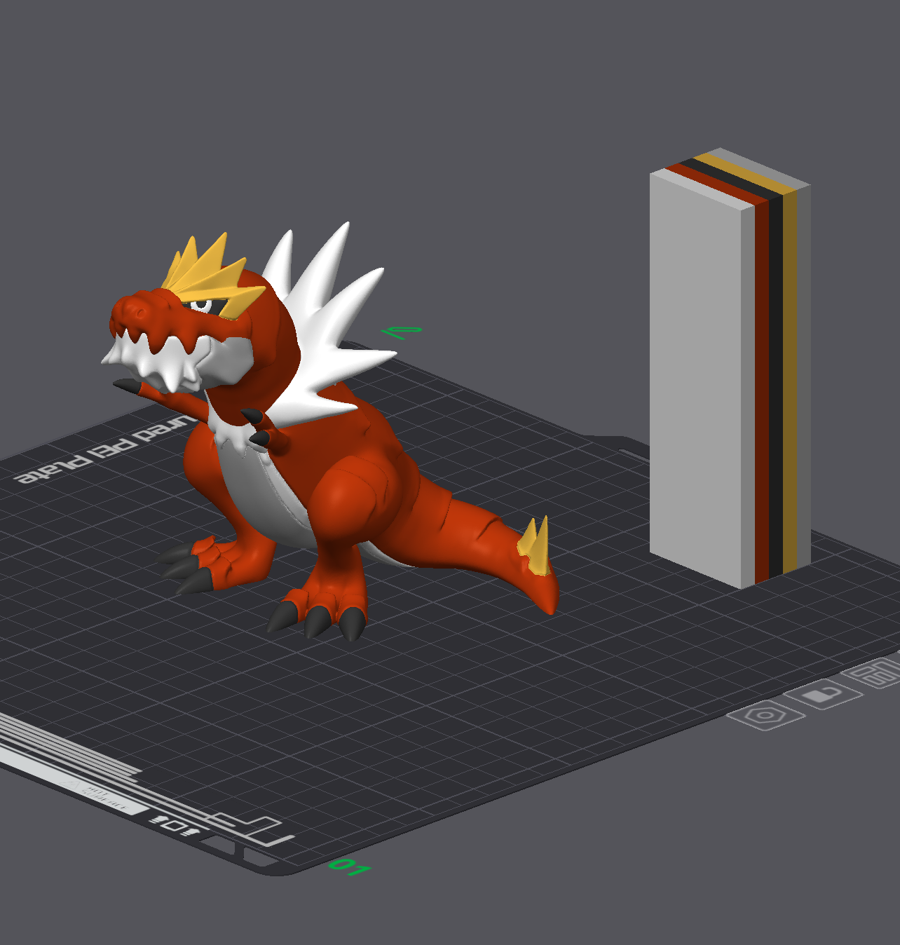 697. Tyrantrum - Basic & Ornamental - Pokemon 3D STL Model — view 7