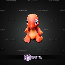 Super Basic STL Pokemon Charmander MultiColor 3D Model