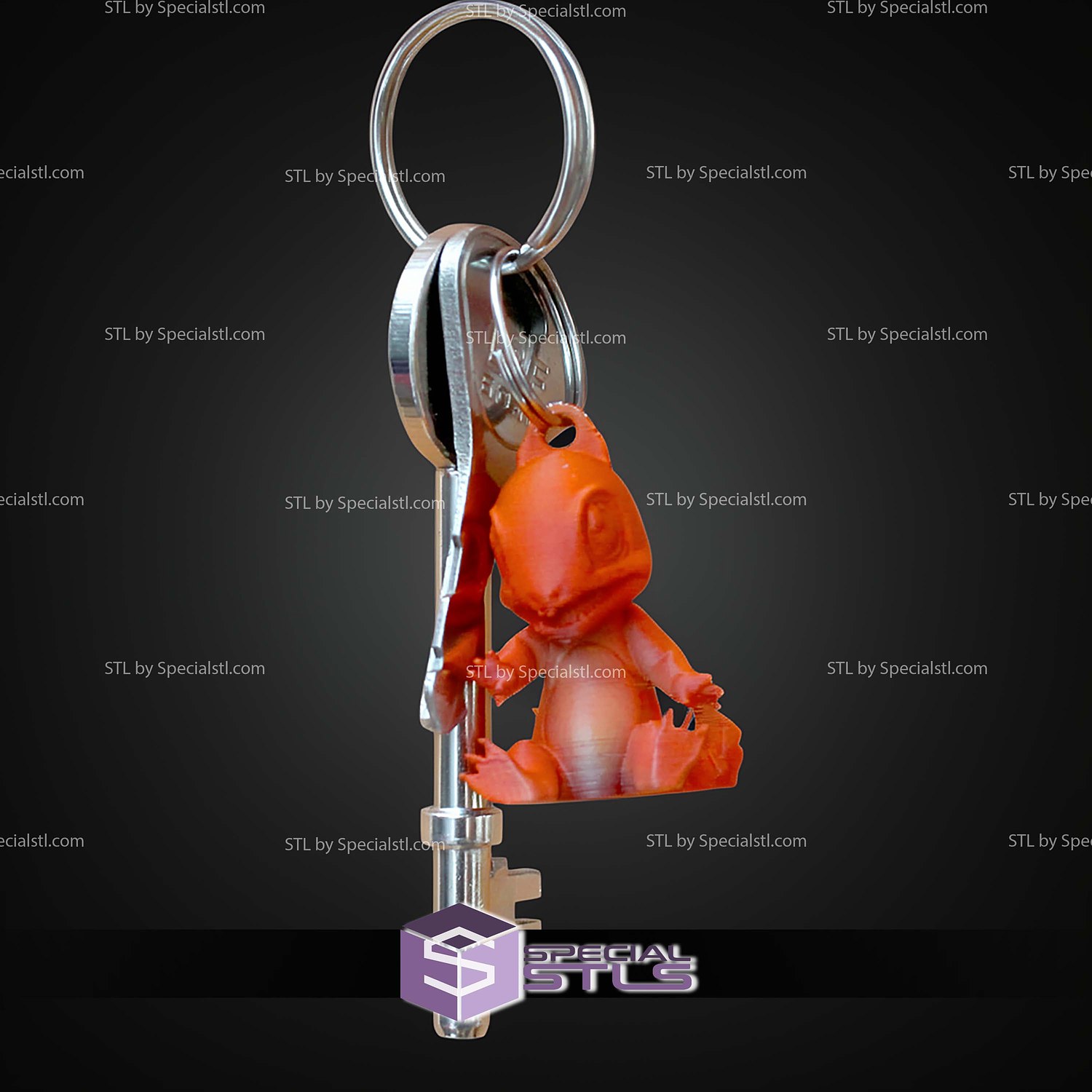 Super Basic STL Pokemon Charmander MultiColor 3D Model — view 8