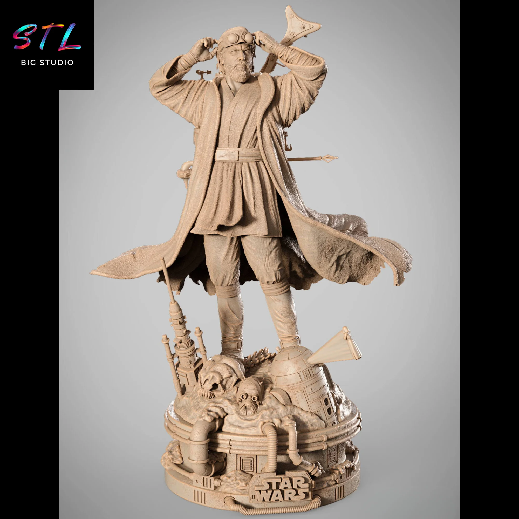 Ben Kenobi STL | Star Wars | 3D Printable Figure Model