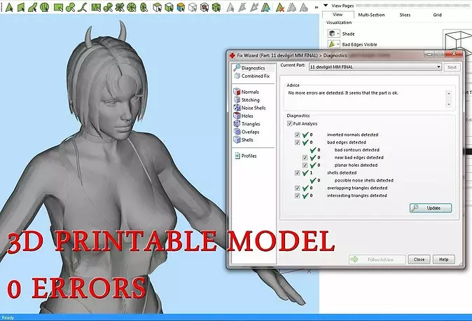 Devil Girl 3D OBJ Model
