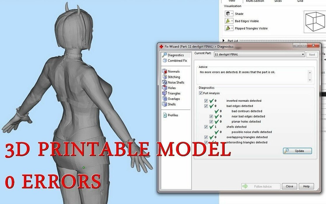 Devil Girl 3D OBJ Model — view 2