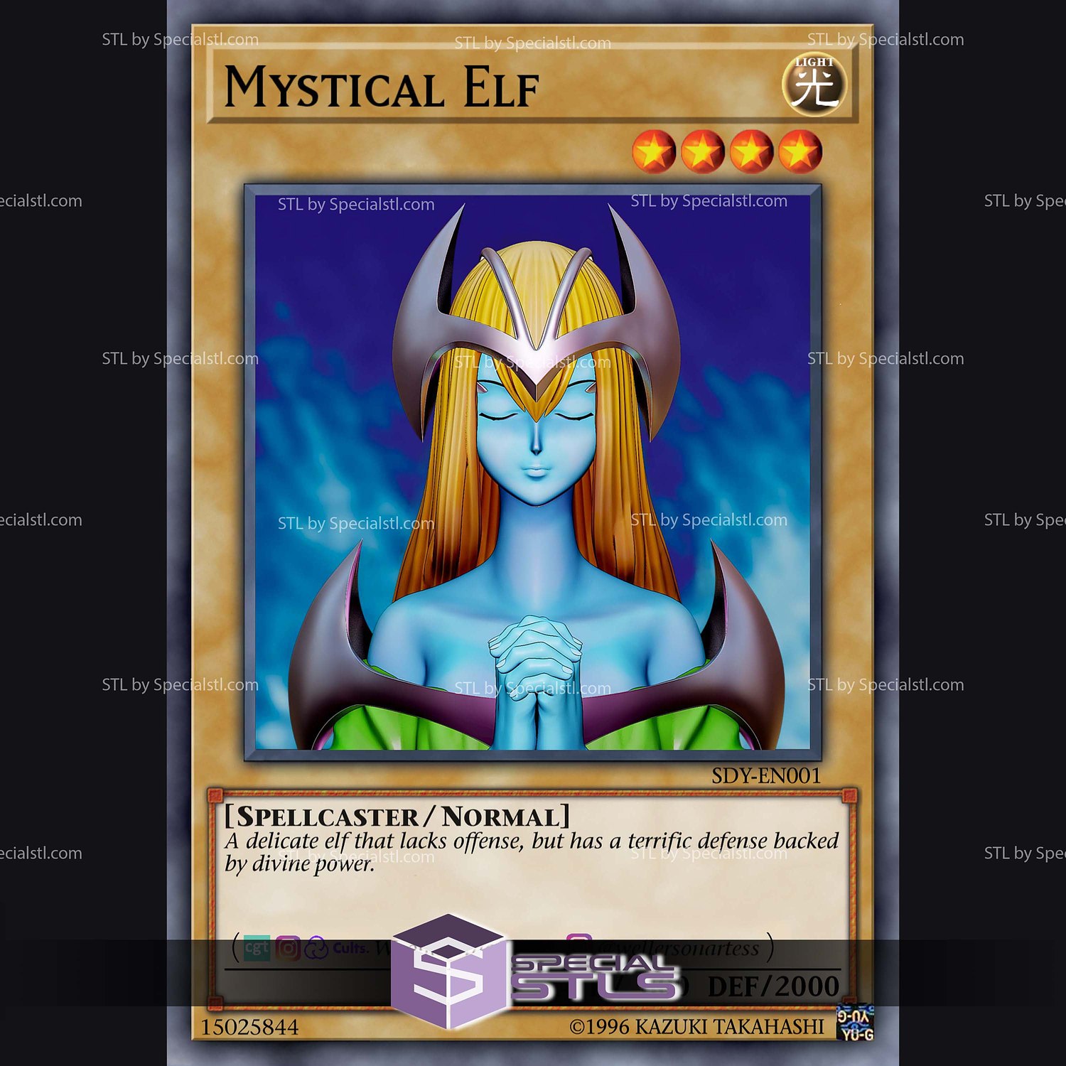 Mystical Elf 160mm STL Files 3D Model — view 3