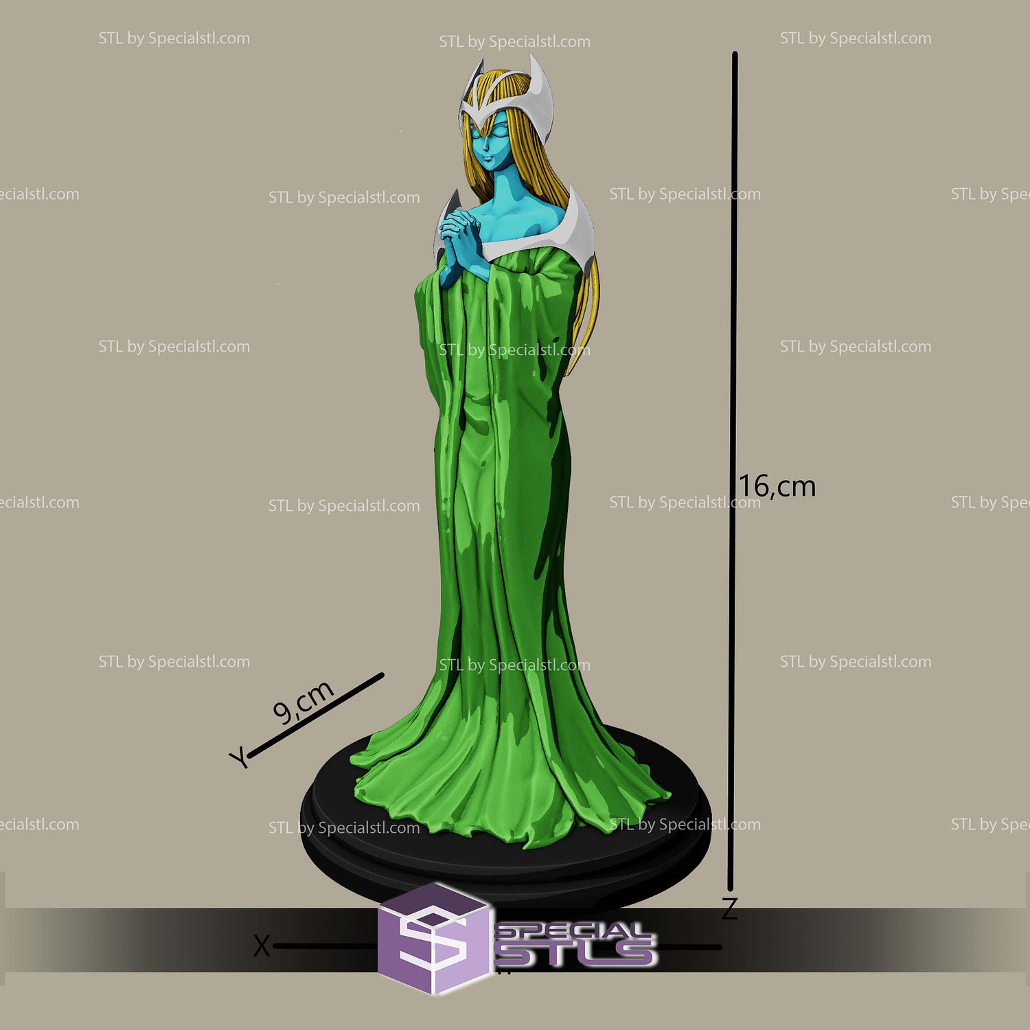 Mystical Elf 160mm STL Files 3D Model — view 5