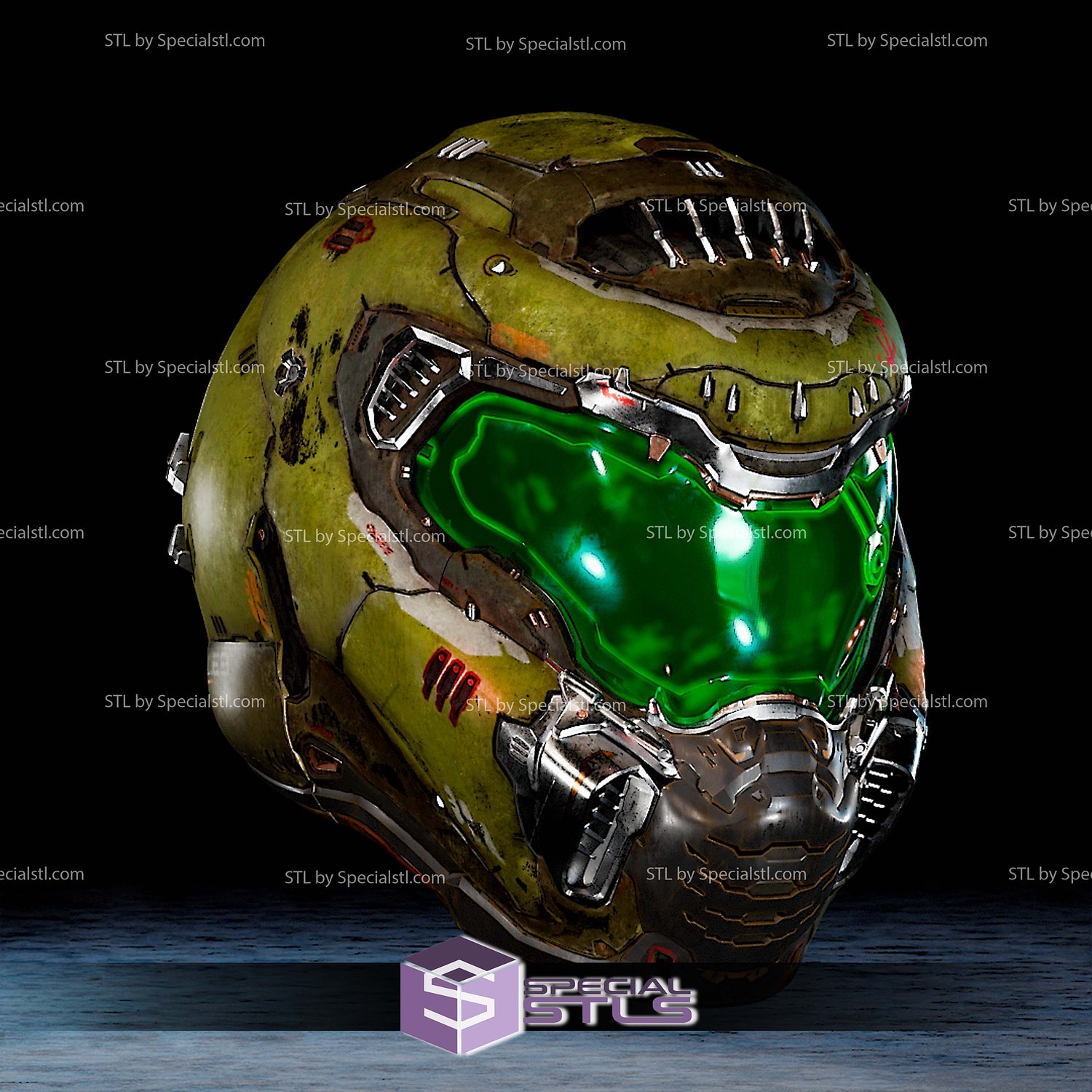 Cosplay STL Files Eternal Doom Guy Helmet 3D Model — view 2