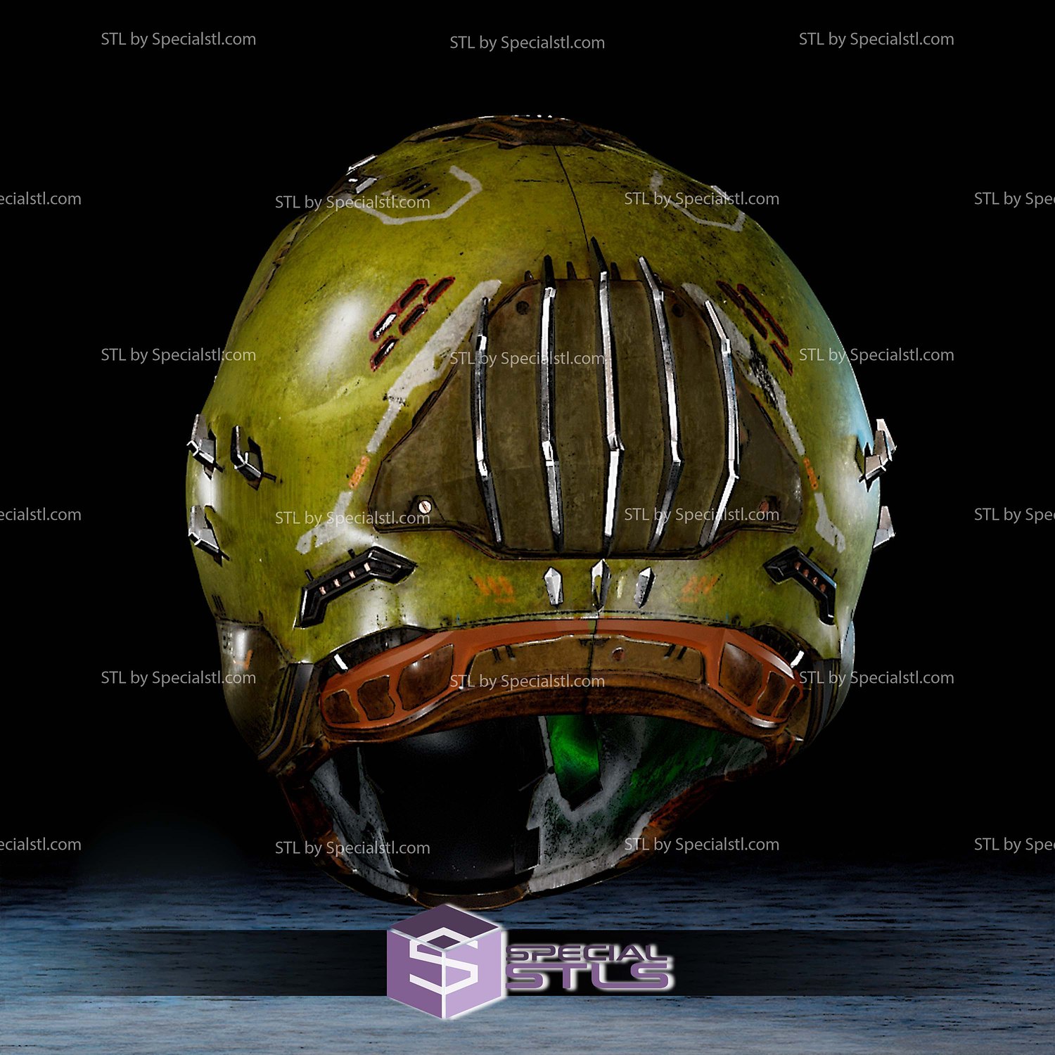 Cosplay STL Files Eternal Doom Guy Helmet 3D Model — view 3