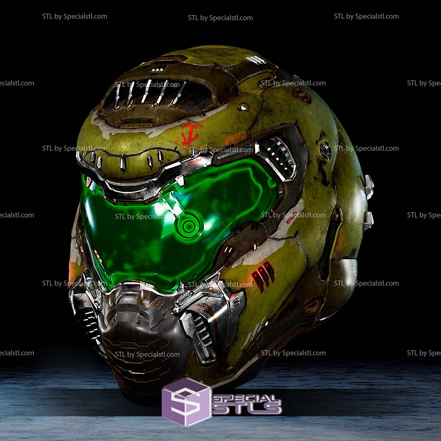 Cosplay STL Files Eternal Doom Guy Helmet 3D Model — view 4