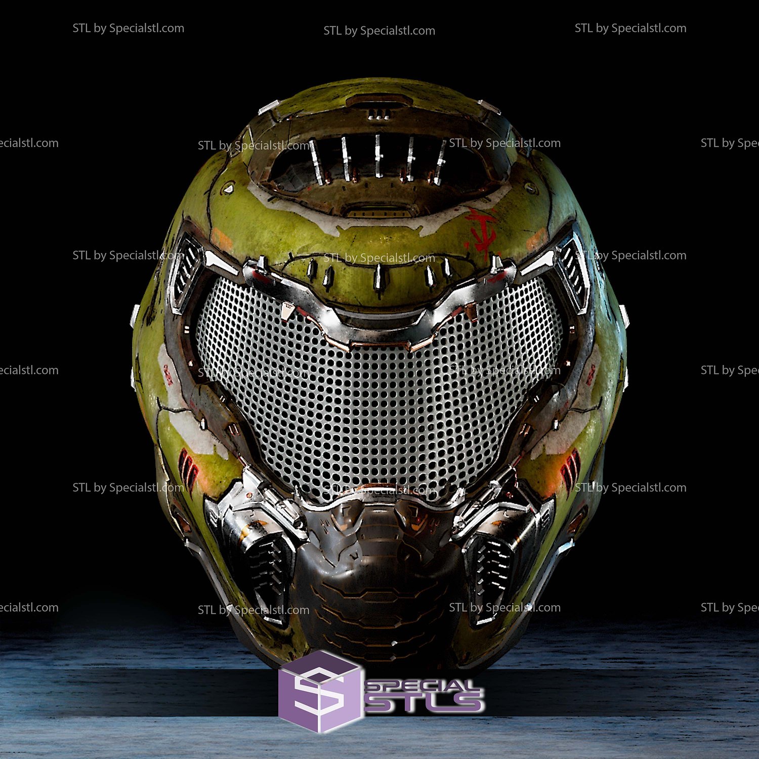 Cosplay STL Files Eternal Doom Guy Helmet 3D Model — view 6